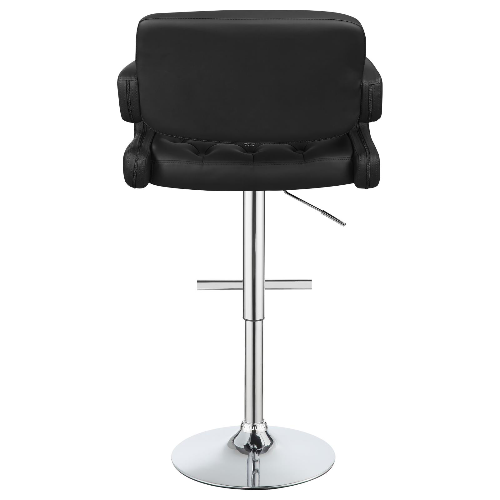 Black and Chrome Adjustable Bar Stool