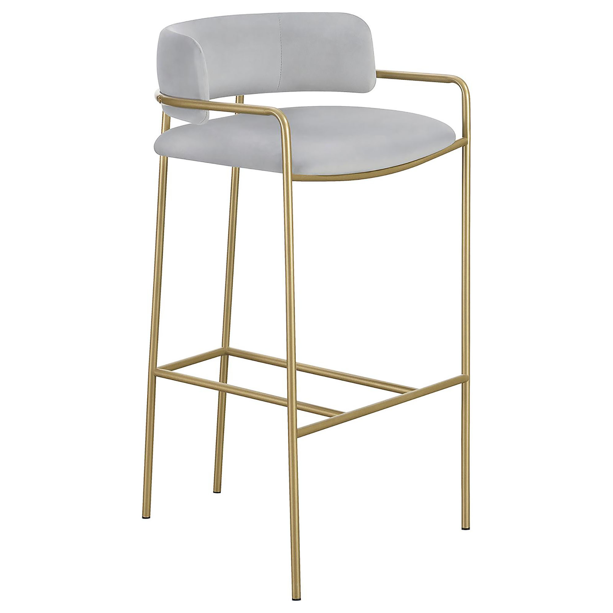 Grey and Gold Low Back Stool