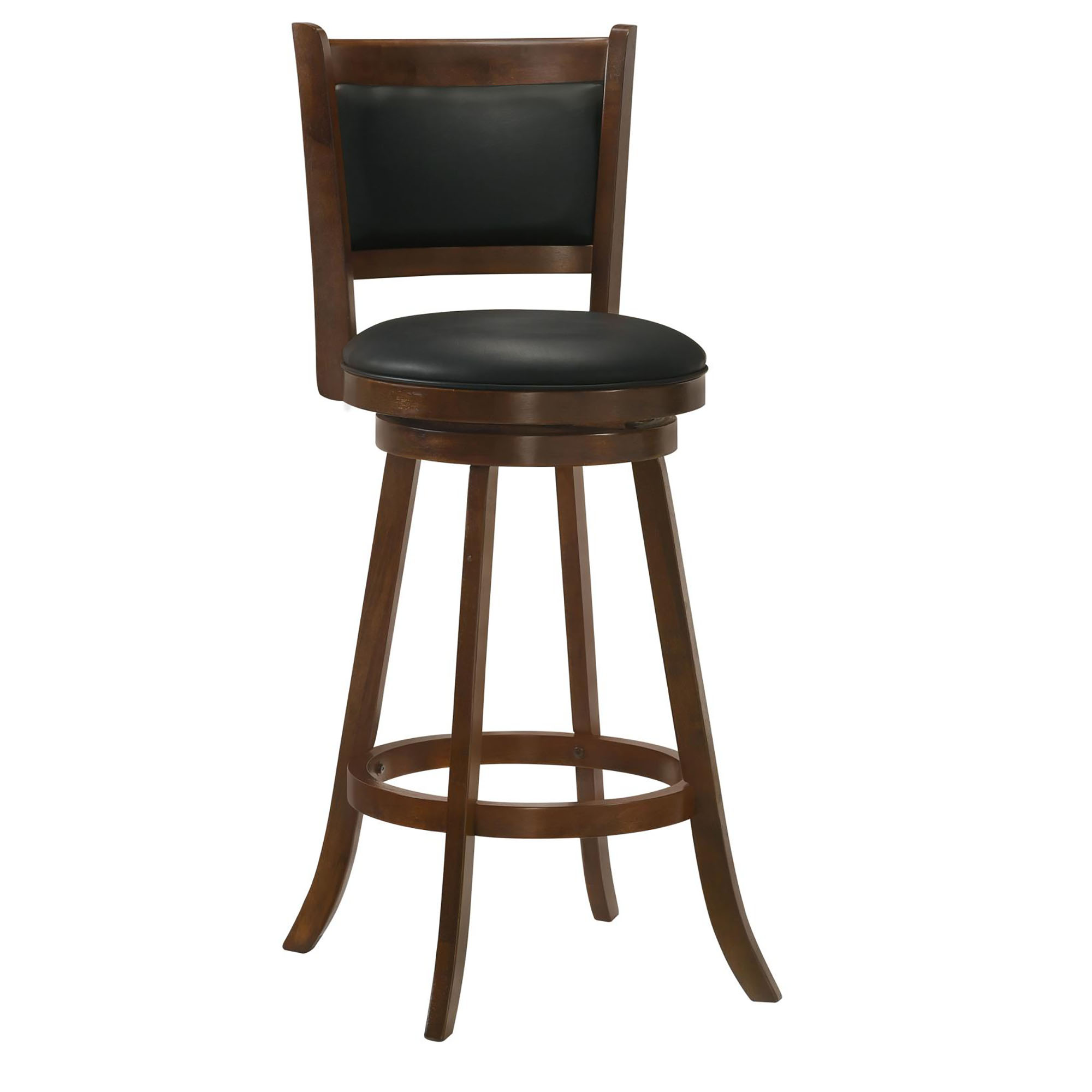 Chestnut and Black Swivel Stool (Set of 2)