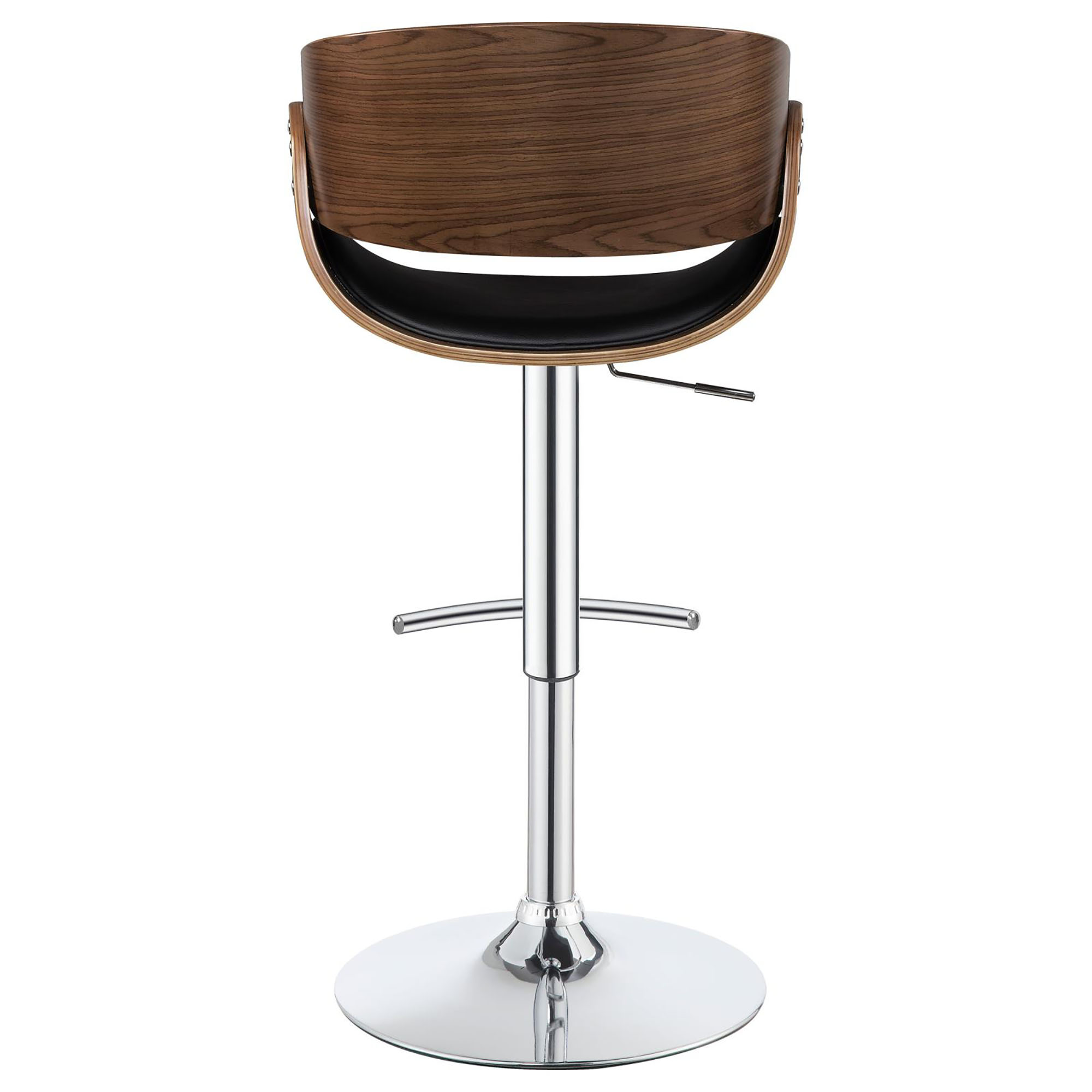 Black and Chrome Adjustable Bar Stool