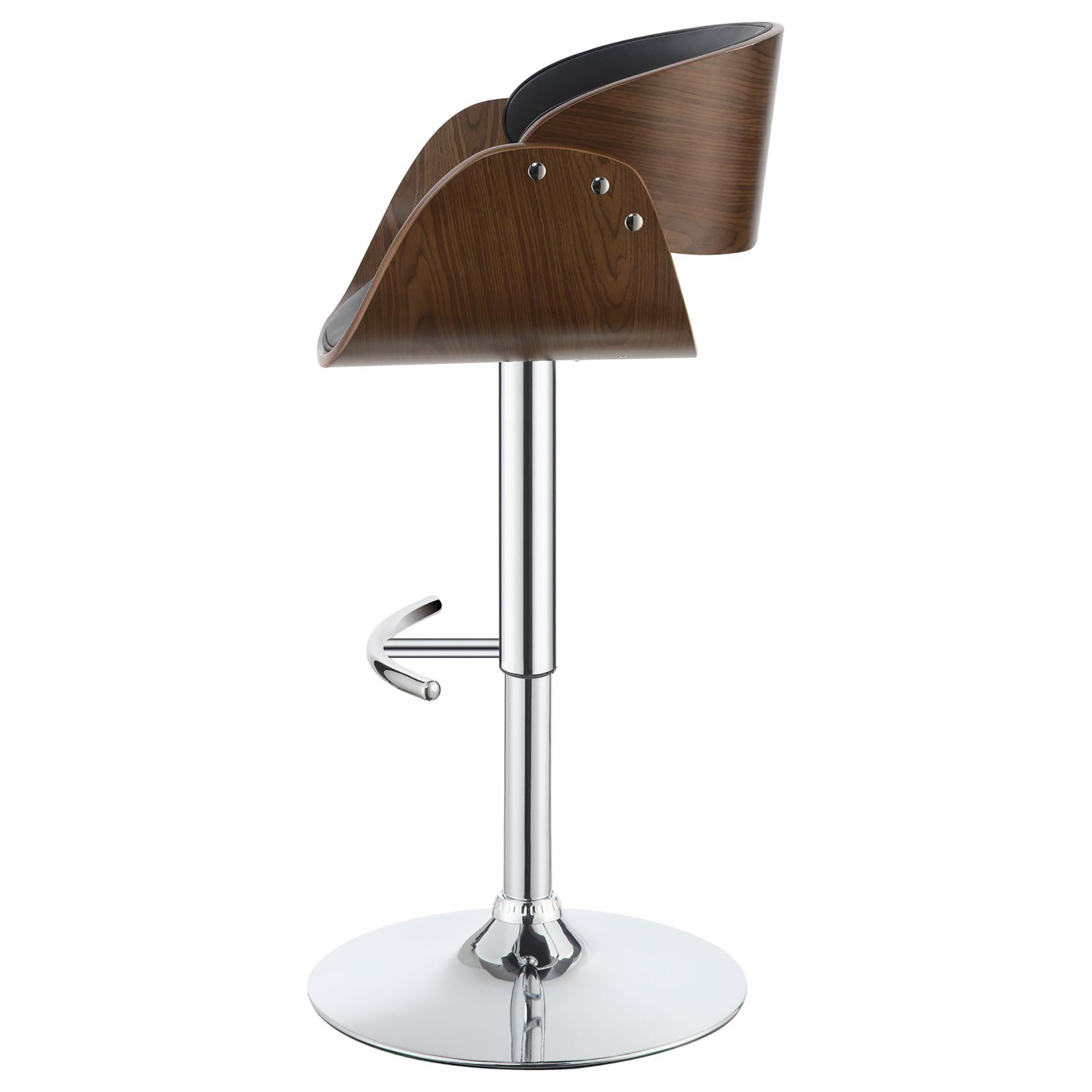 Black and Chrome Adjustable Bar Stool