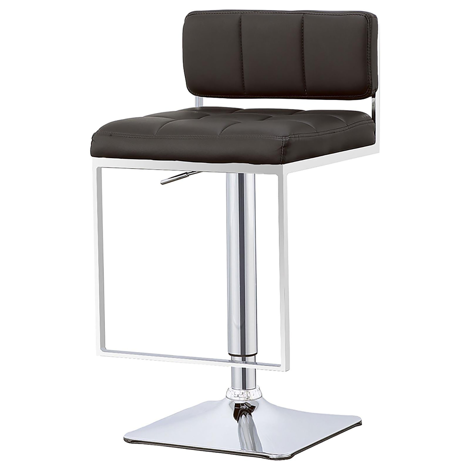 Black and Chrome Adjustable Bar Stool