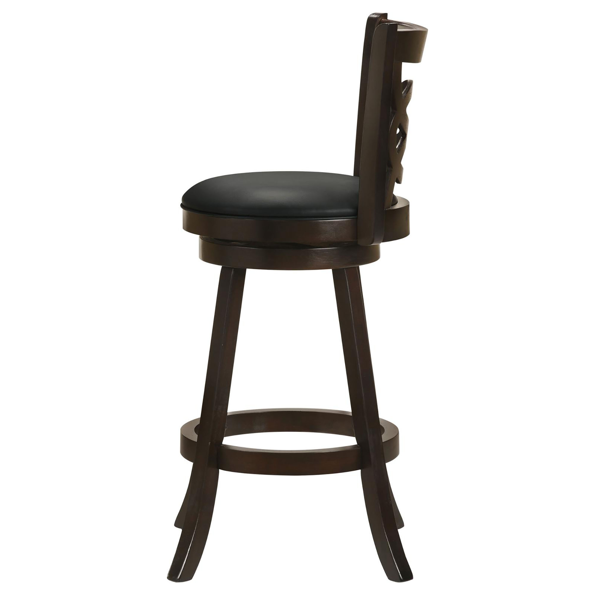 Cappuccino Swivel Bar Height Stool (Set of 2)