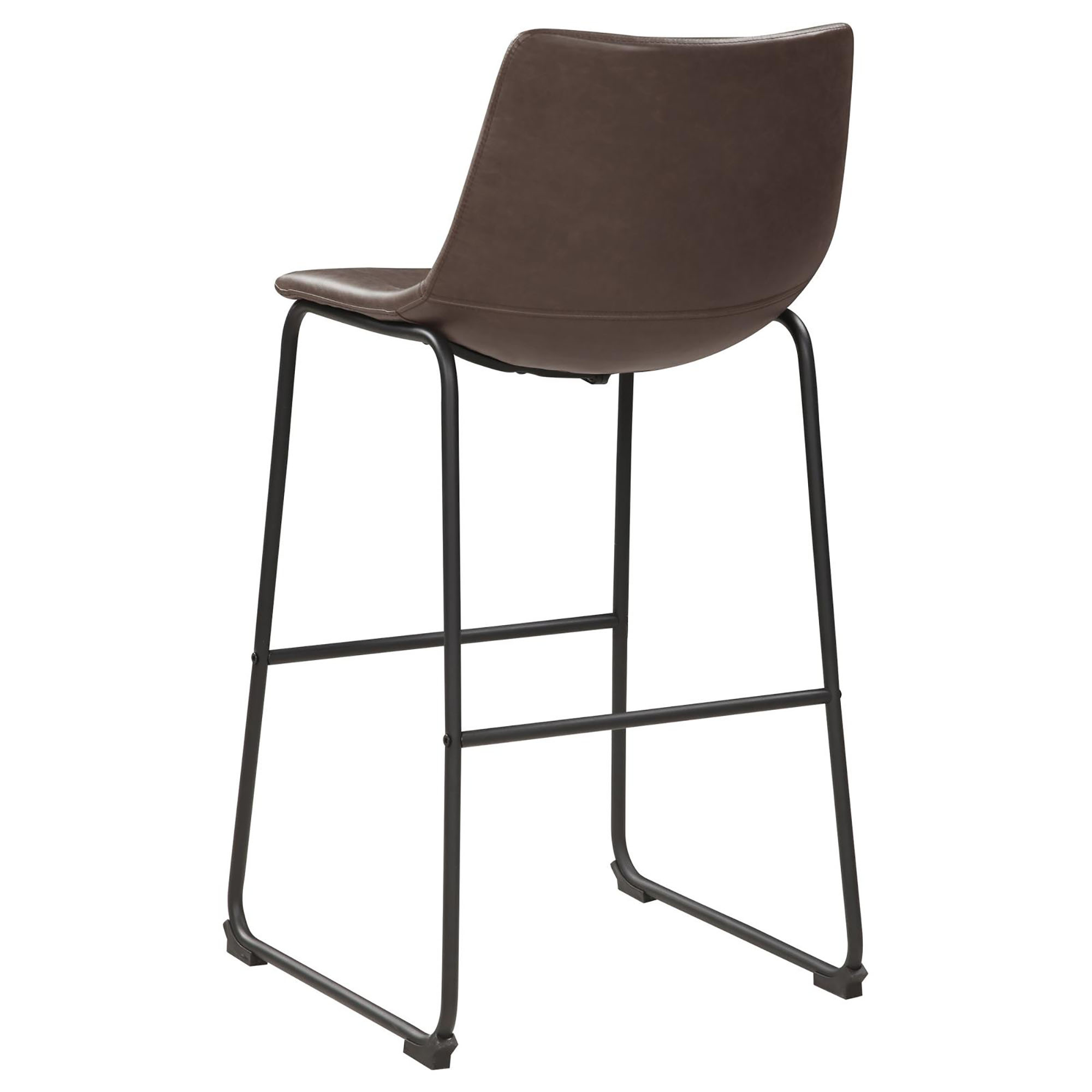 Brown and Black Armless Bar Stool (Set of 2)