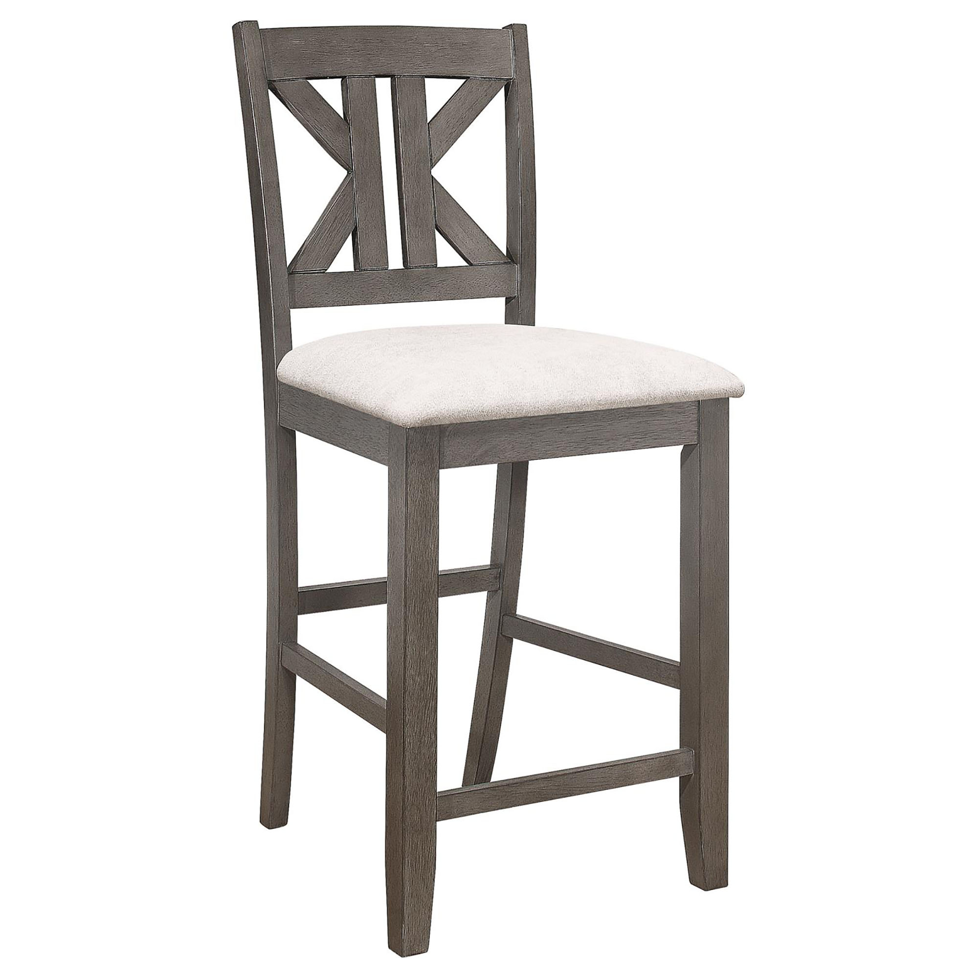 Barn Grey and Light Khaki Counter Height Stool (Set of 2)