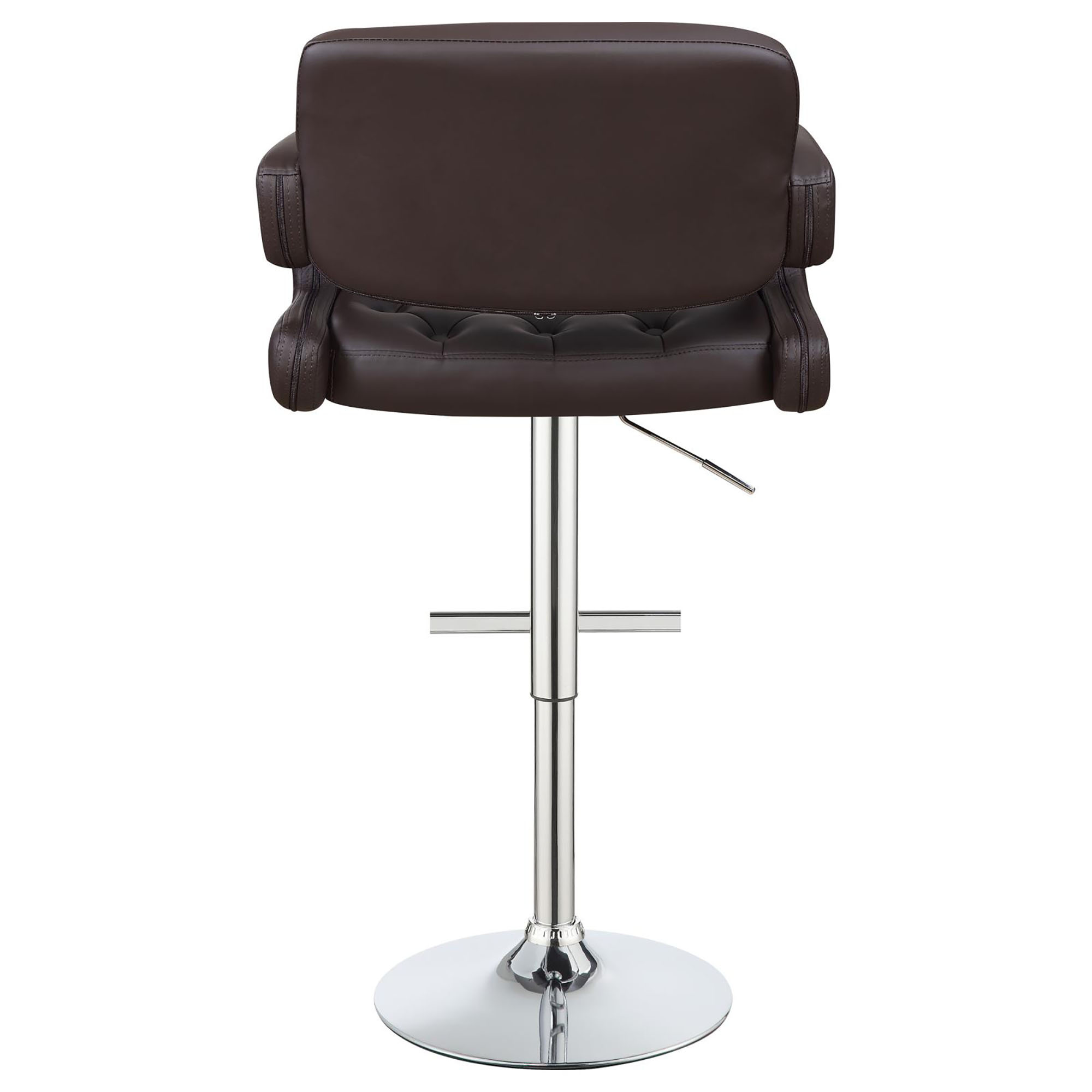 Brown and Chrome Adjustable Bar Stool