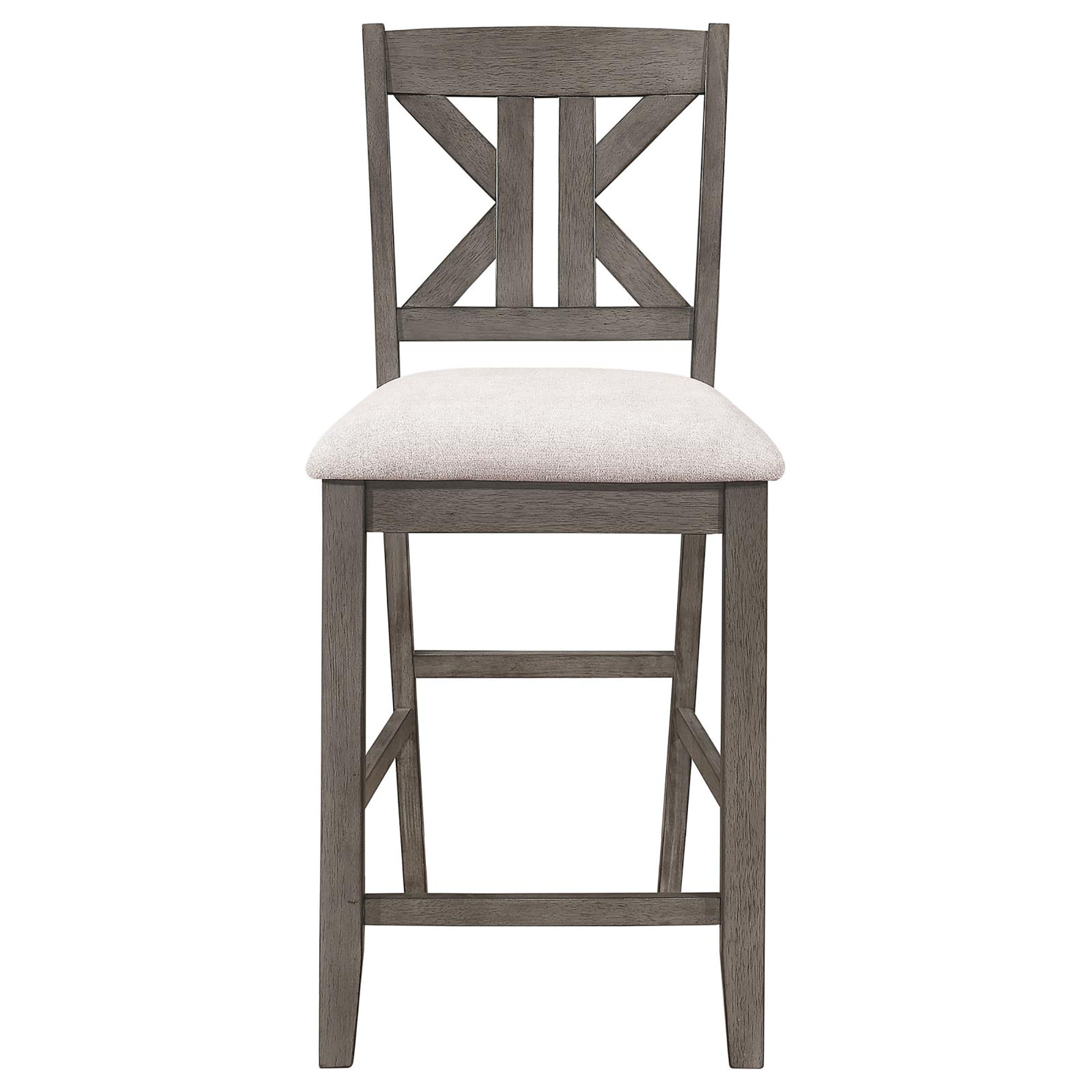 Barn Grey and Light Khaki Counter Height Stool (Set of 2)