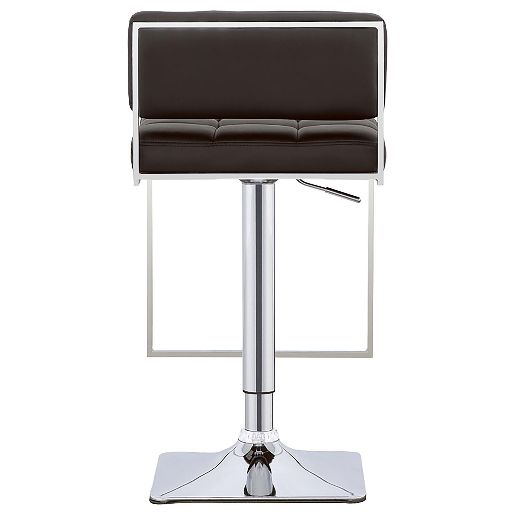 Black and Chrome Adjustable Bar Stool