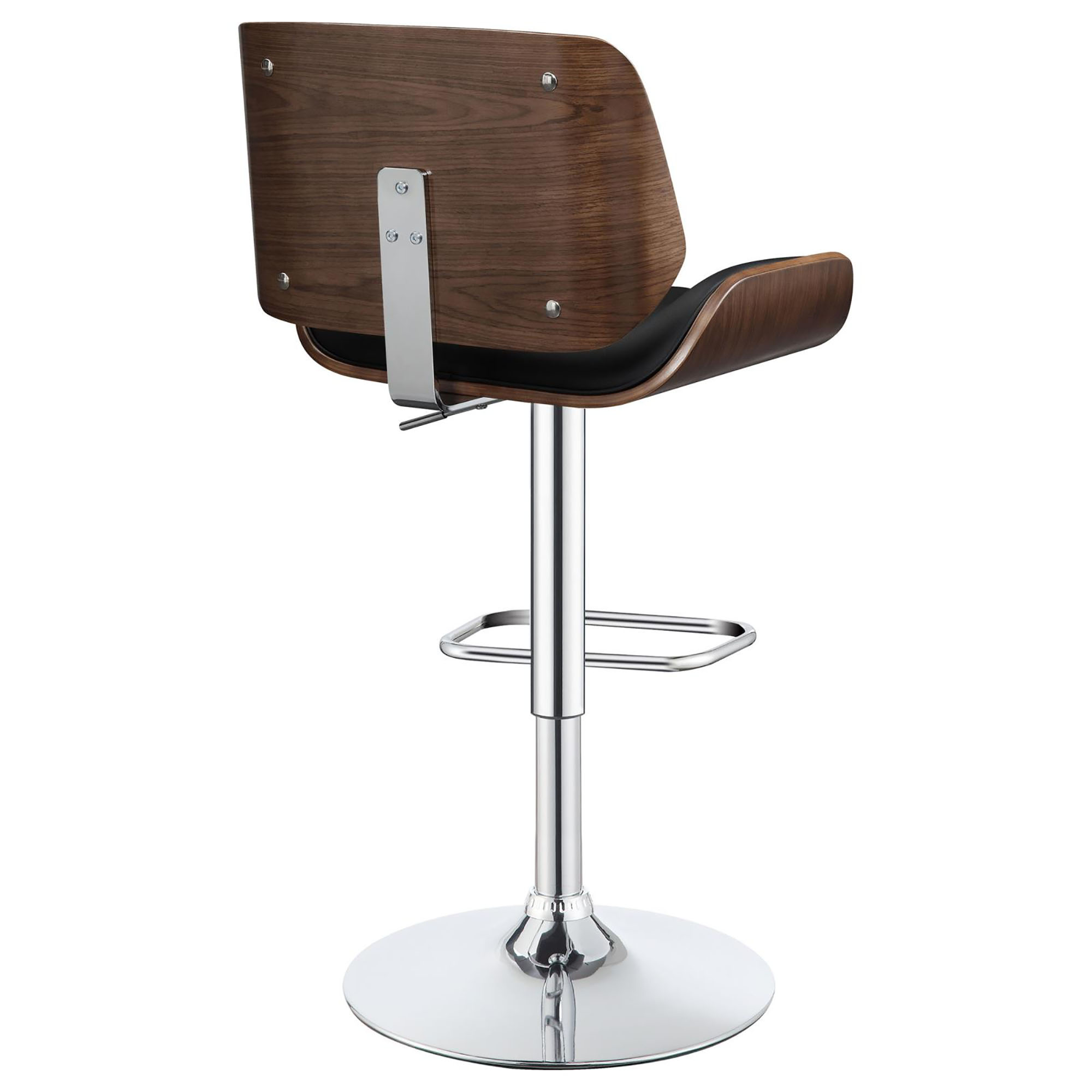 Black and Chrome Adjustable Bar Stool