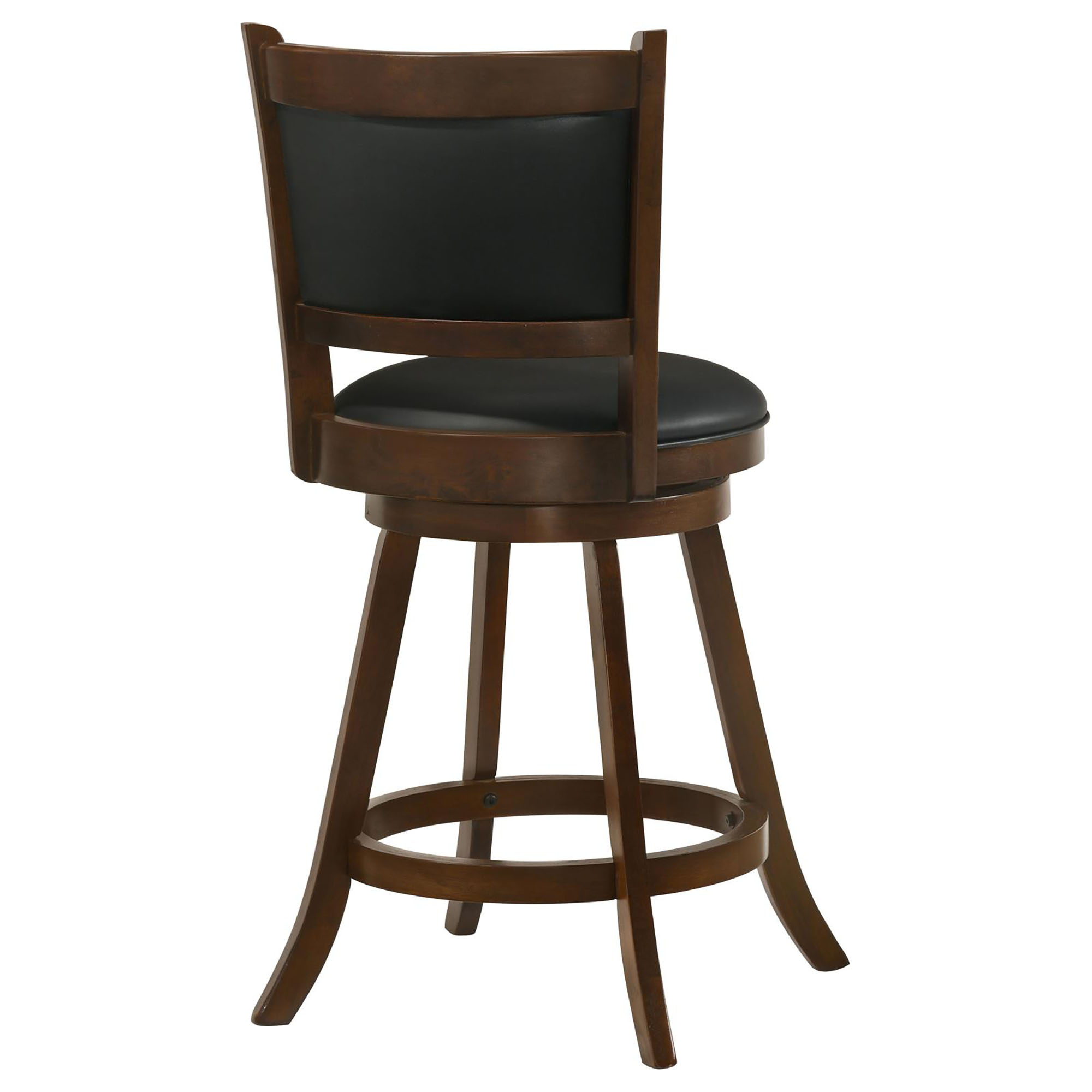 Chestnut and Black Wooden Swivel Stool (Set of 2)