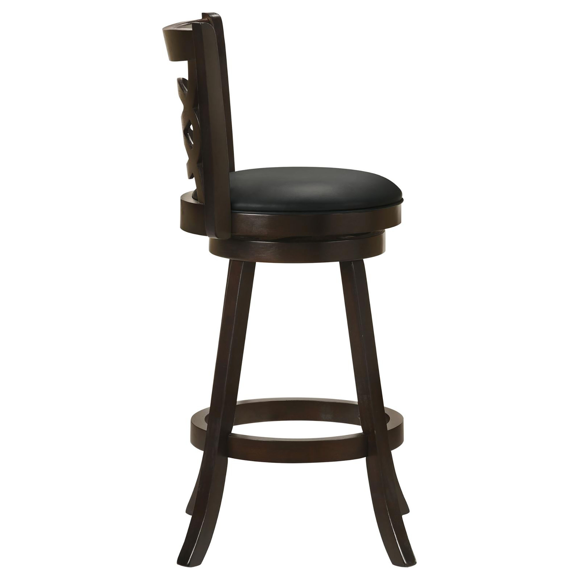 Cappuccino Swivel Bar Height Stool (Set of 2)