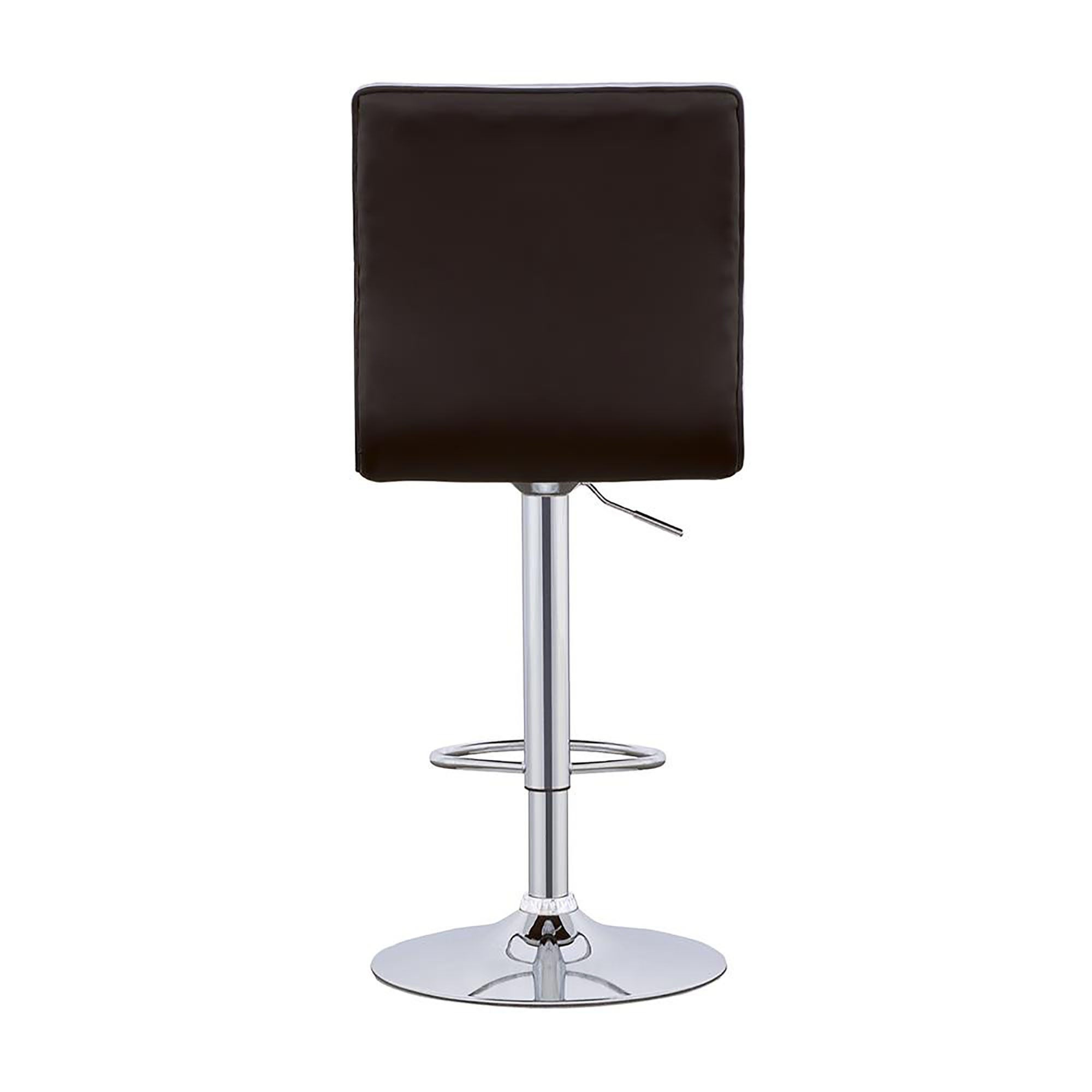 Waffle Black and Chrome Adjustable Bar Stool (Set of 2)