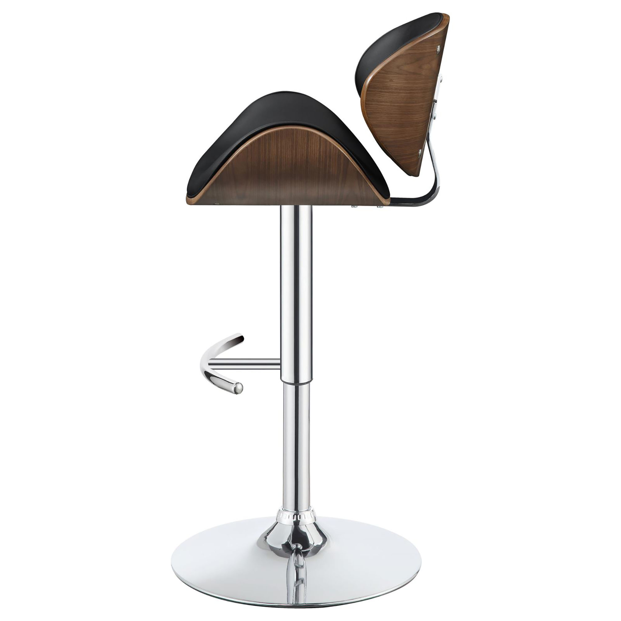 Black and Chrome Adjustable Bar Stool