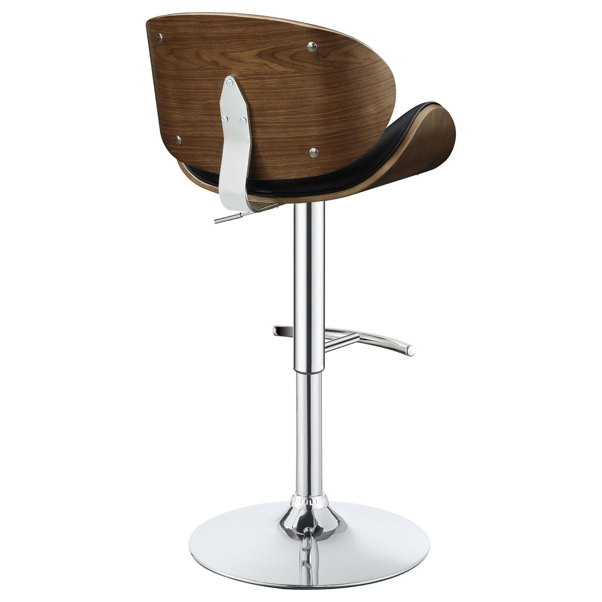 Black and Chrome Adjustable Bar Stool