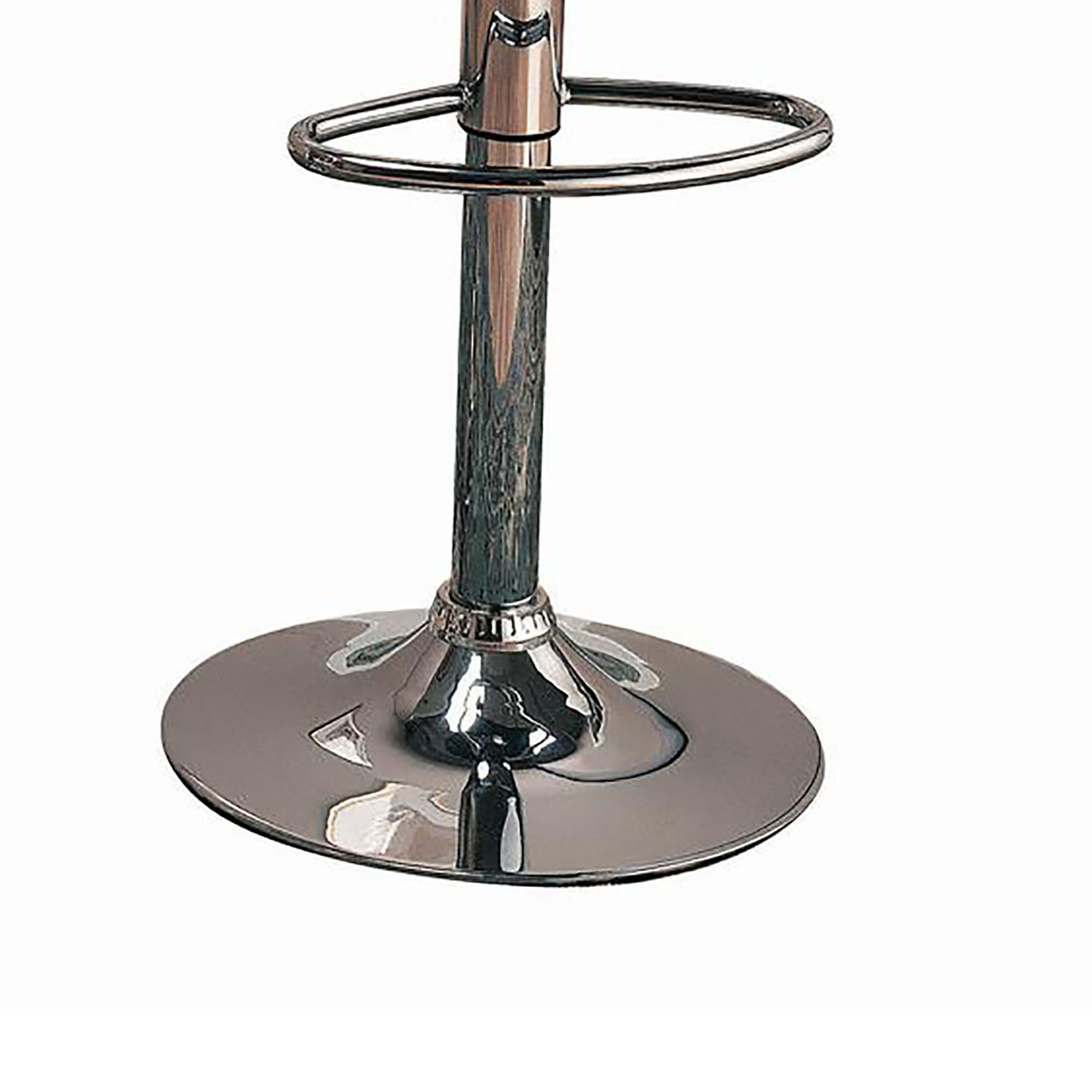 Black and Chrome Backless Bar Stool