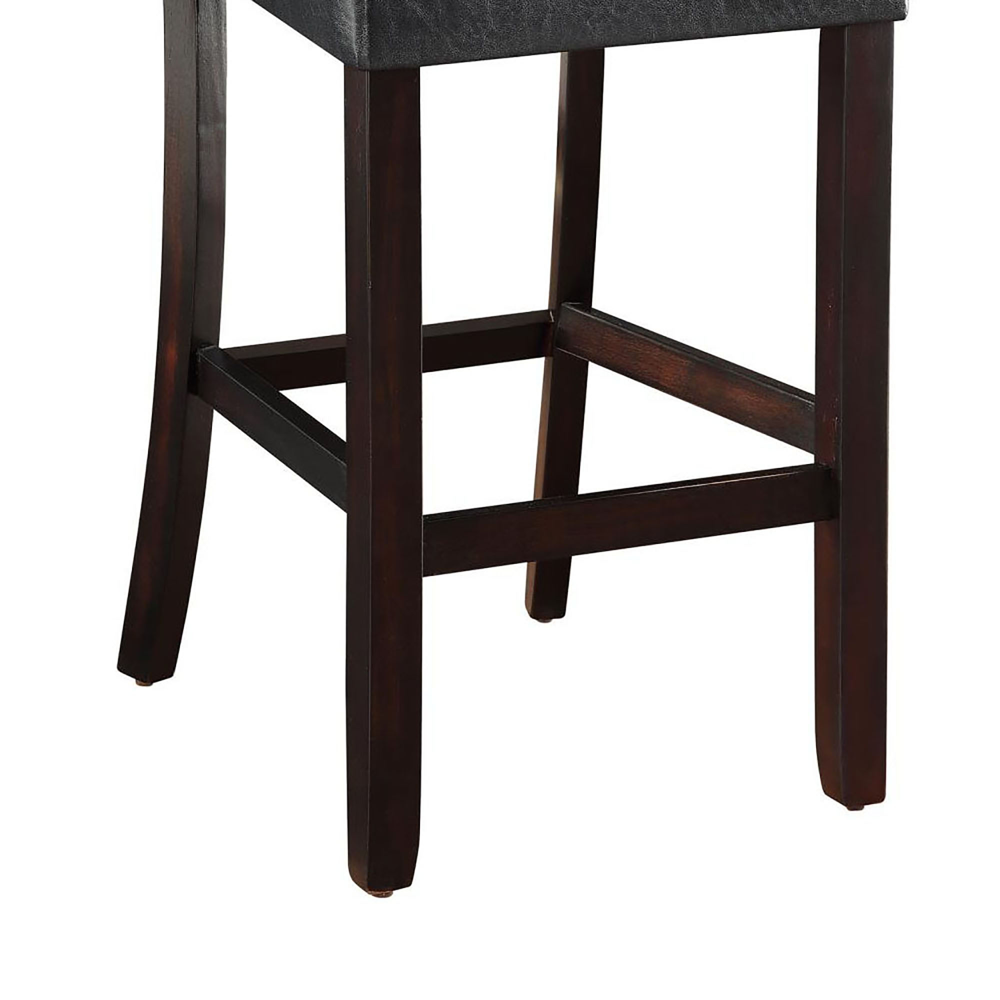 Cappuccino and Black Bar Height Stool (Set of 2)