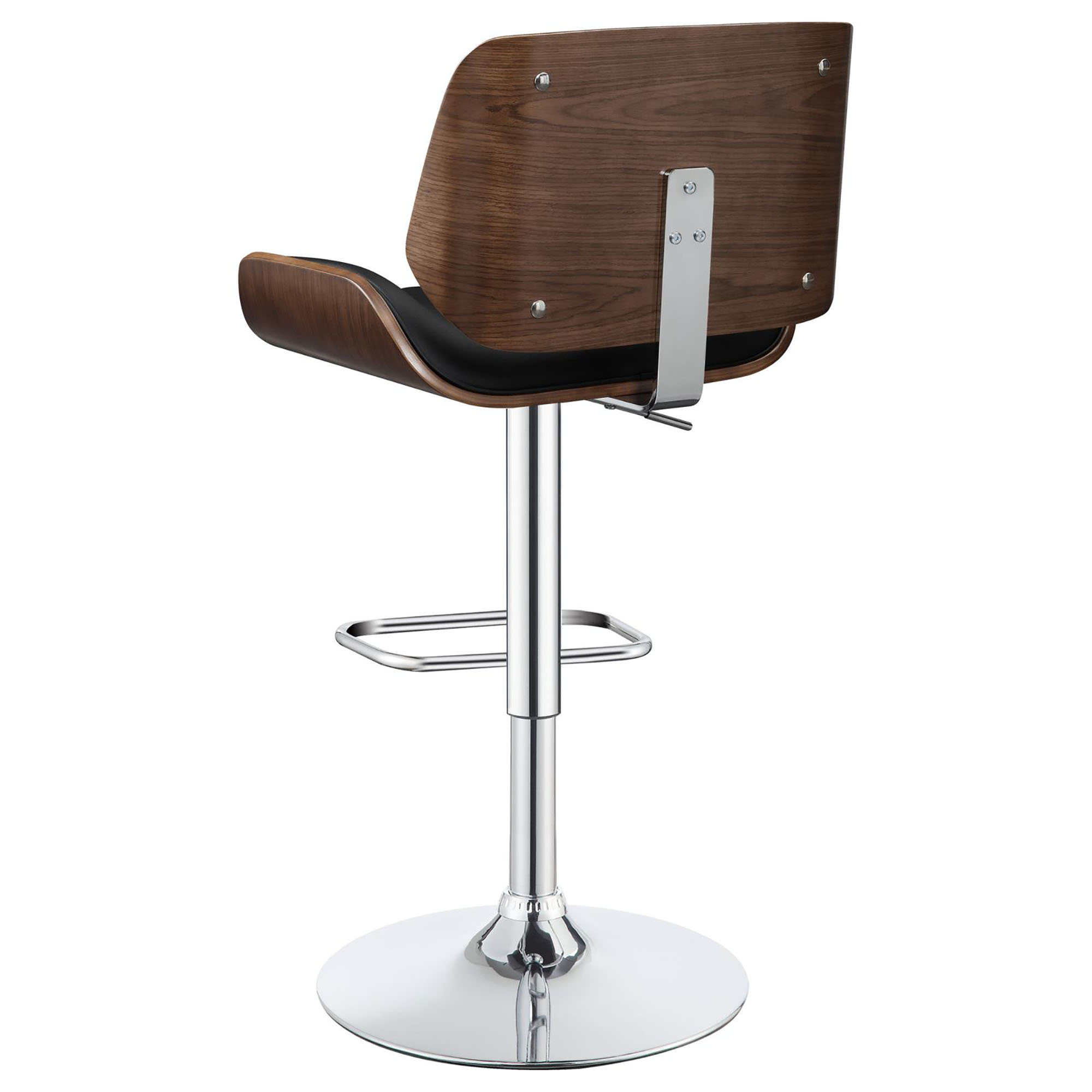 Black and Chrome Adjustable Bar Stool