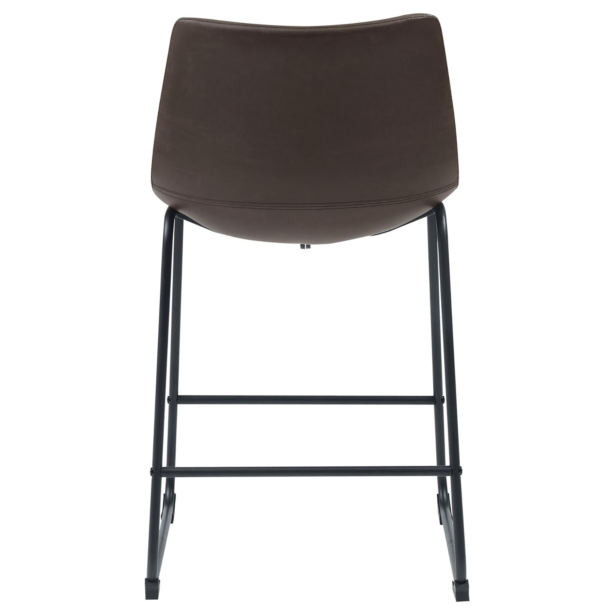 Brown and Black Armless Counter Height Stools (Set of 2)