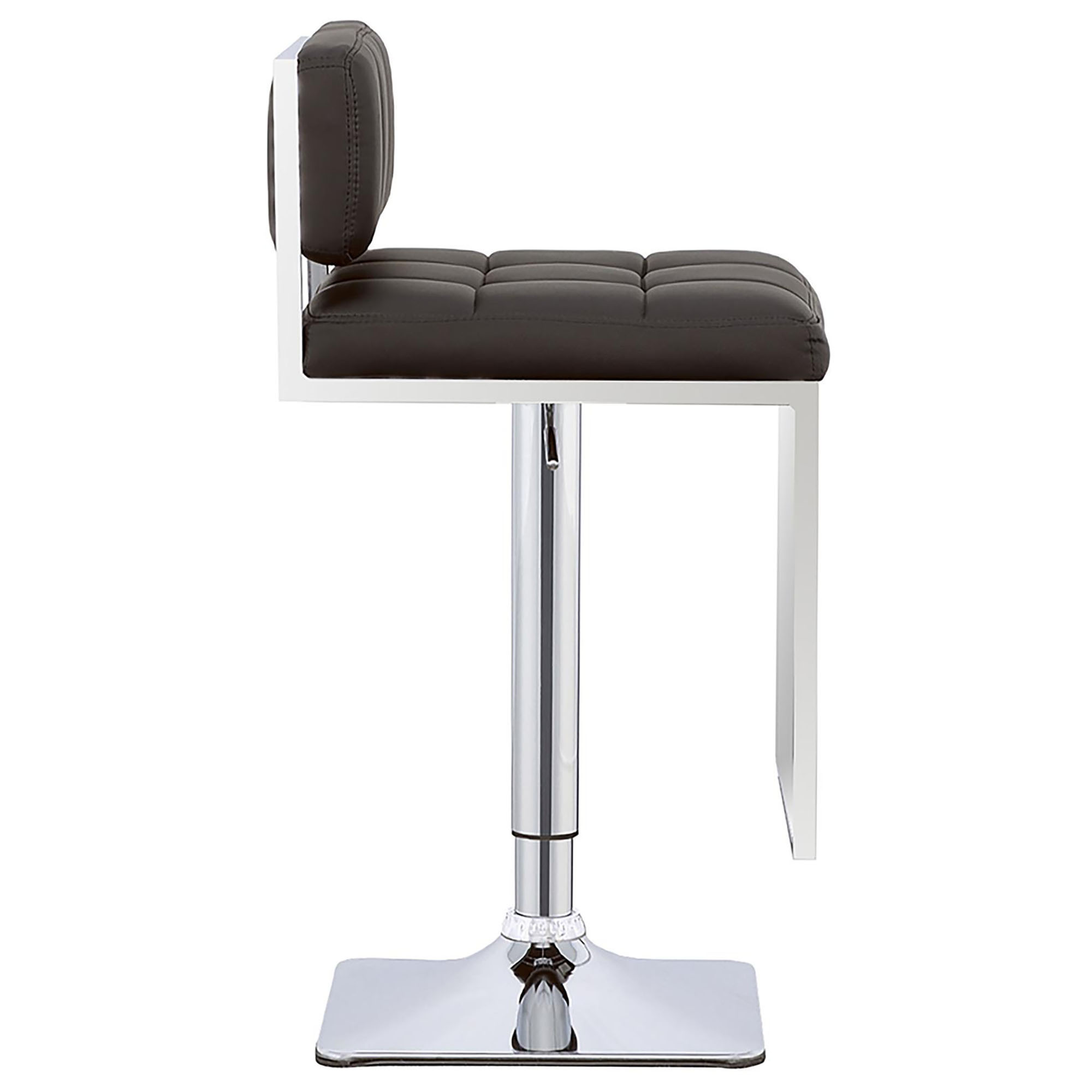 Black and Chrome Adjustable Bar Stool