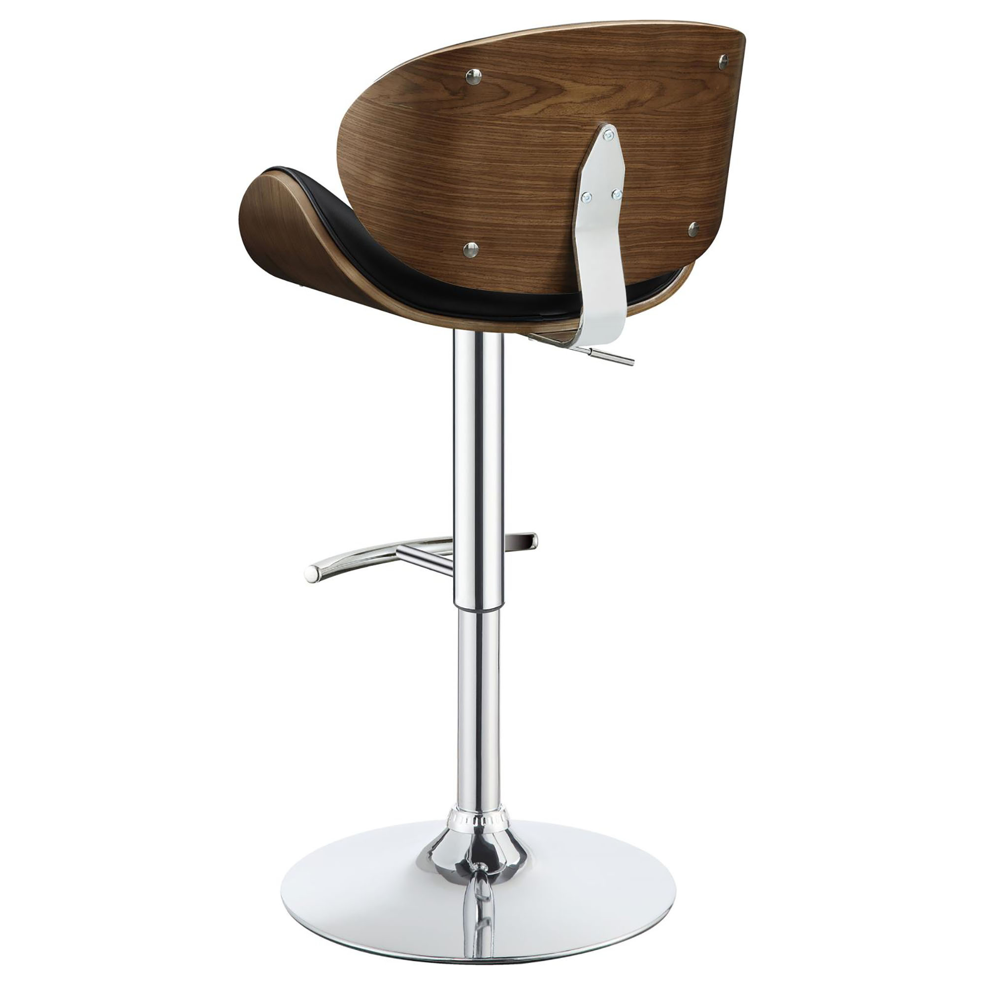 Black and Chrome Adjustable Bar Stool