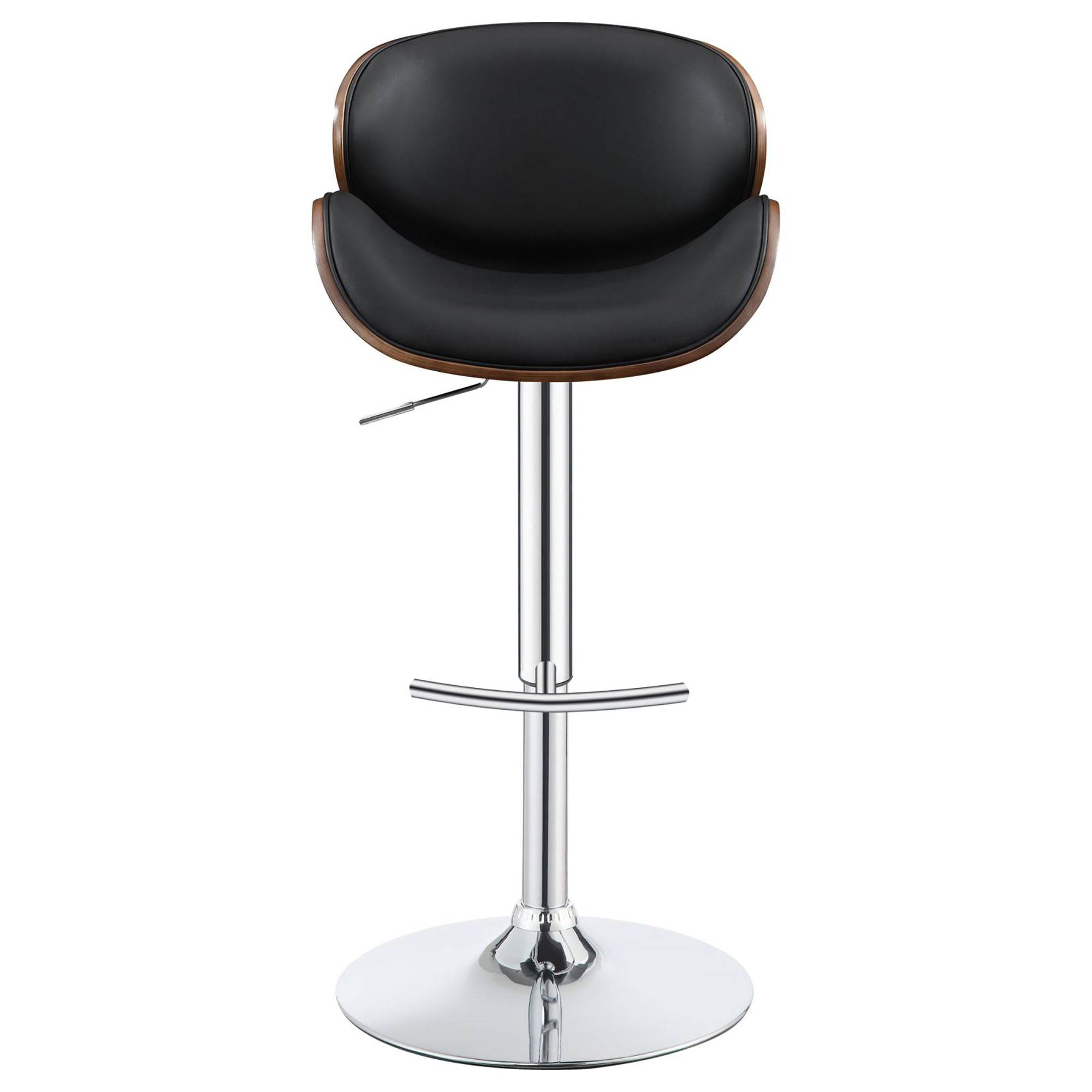 Black and Chrome Adjustable Bar Stool