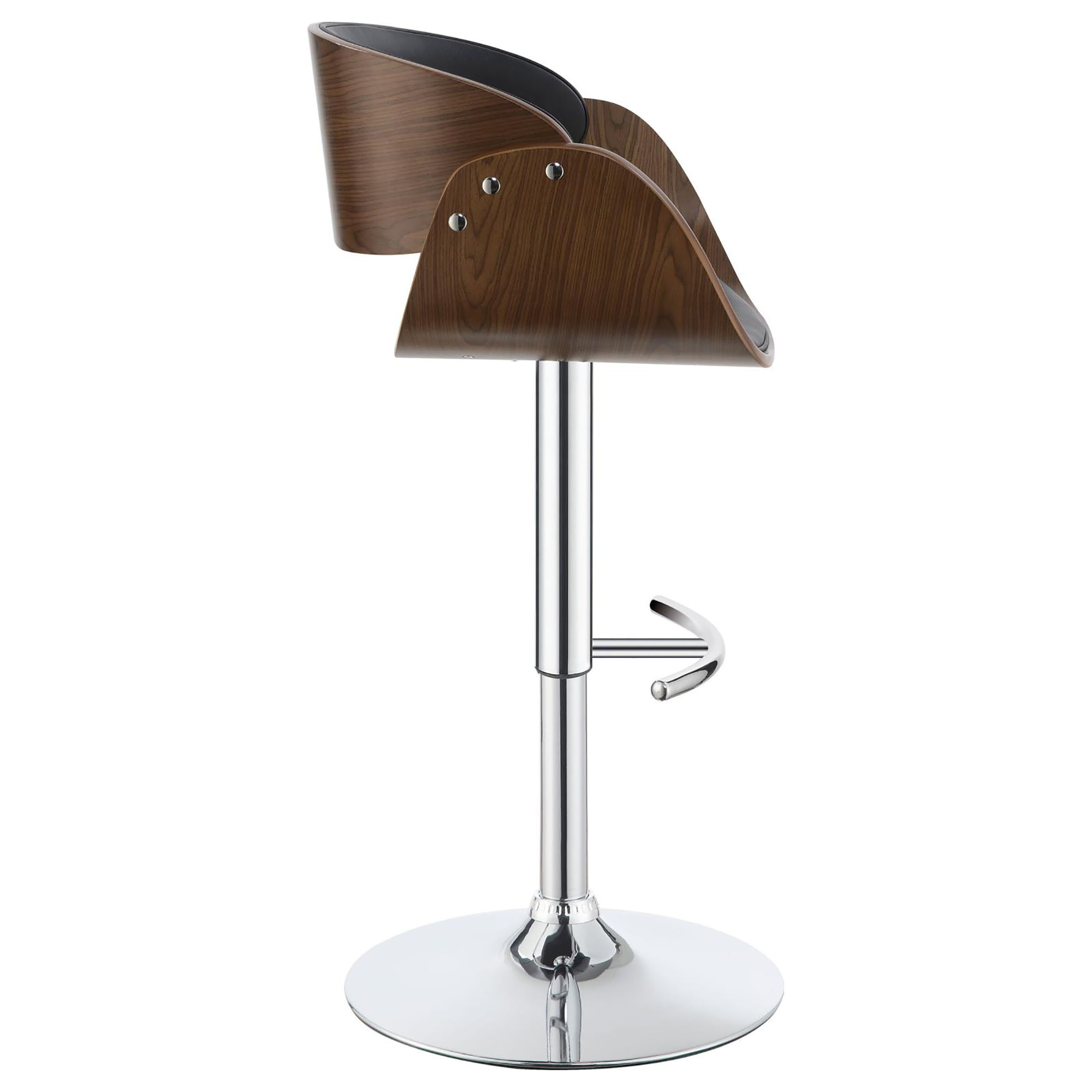 Black and Chrome Adjustable Bar Stool