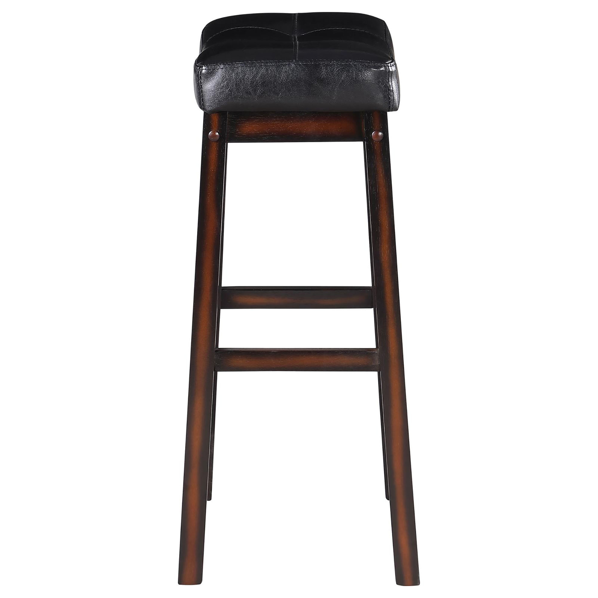 Black and Cappuccino Upholestered Bar Stool (Set of 2)