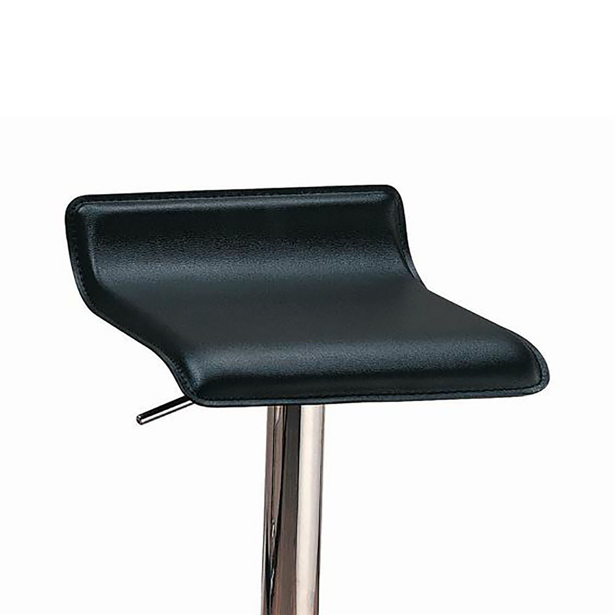 Black and Chrome Backless Bar Stool