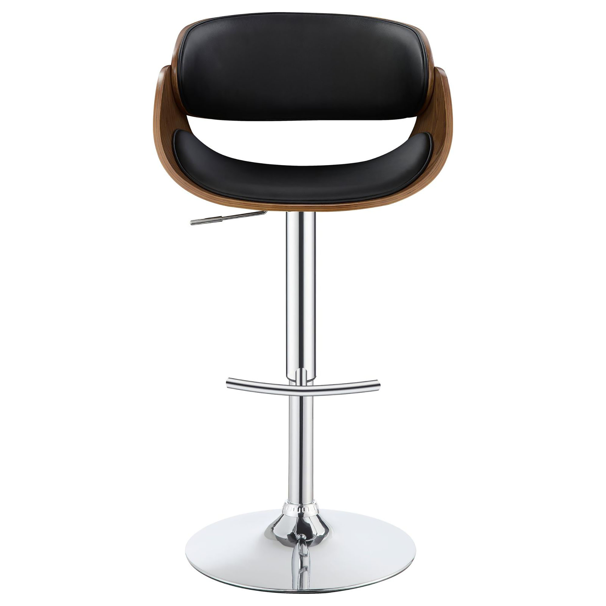 Black and Chrome Adjustable Bar Stool