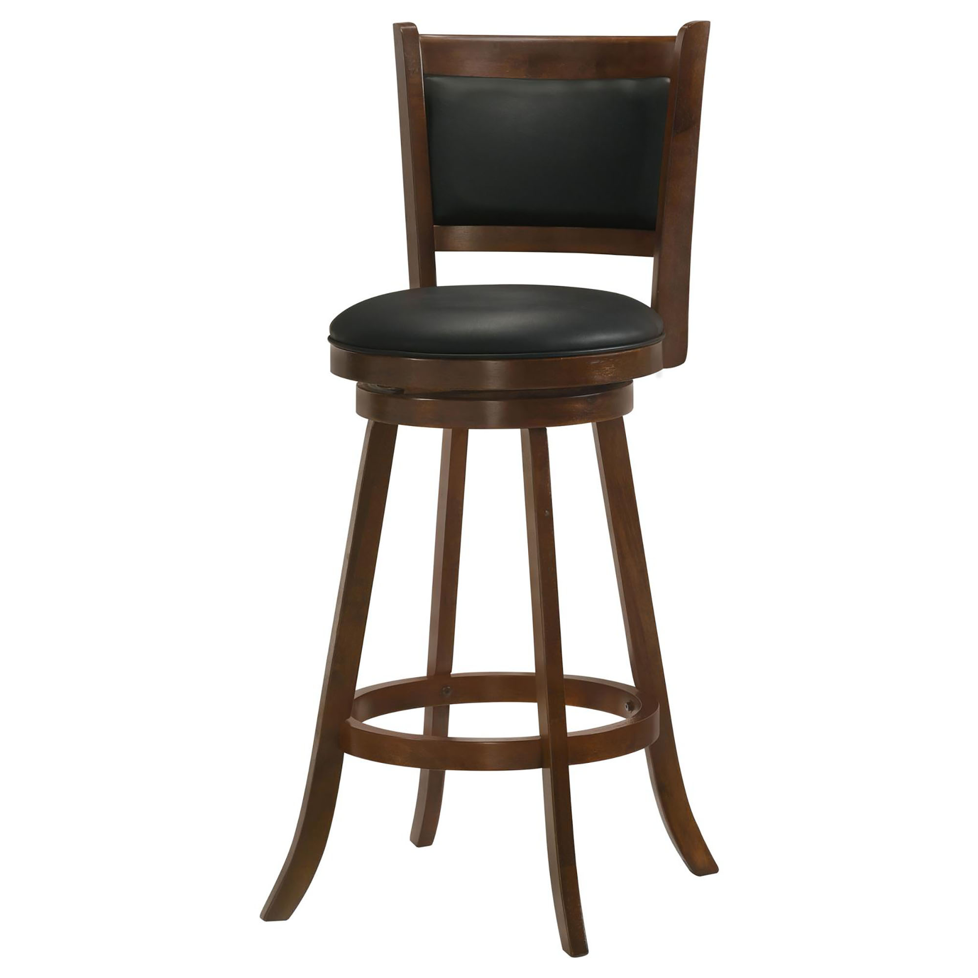 Chestnut and Black Swivel Stool (Set of 2)