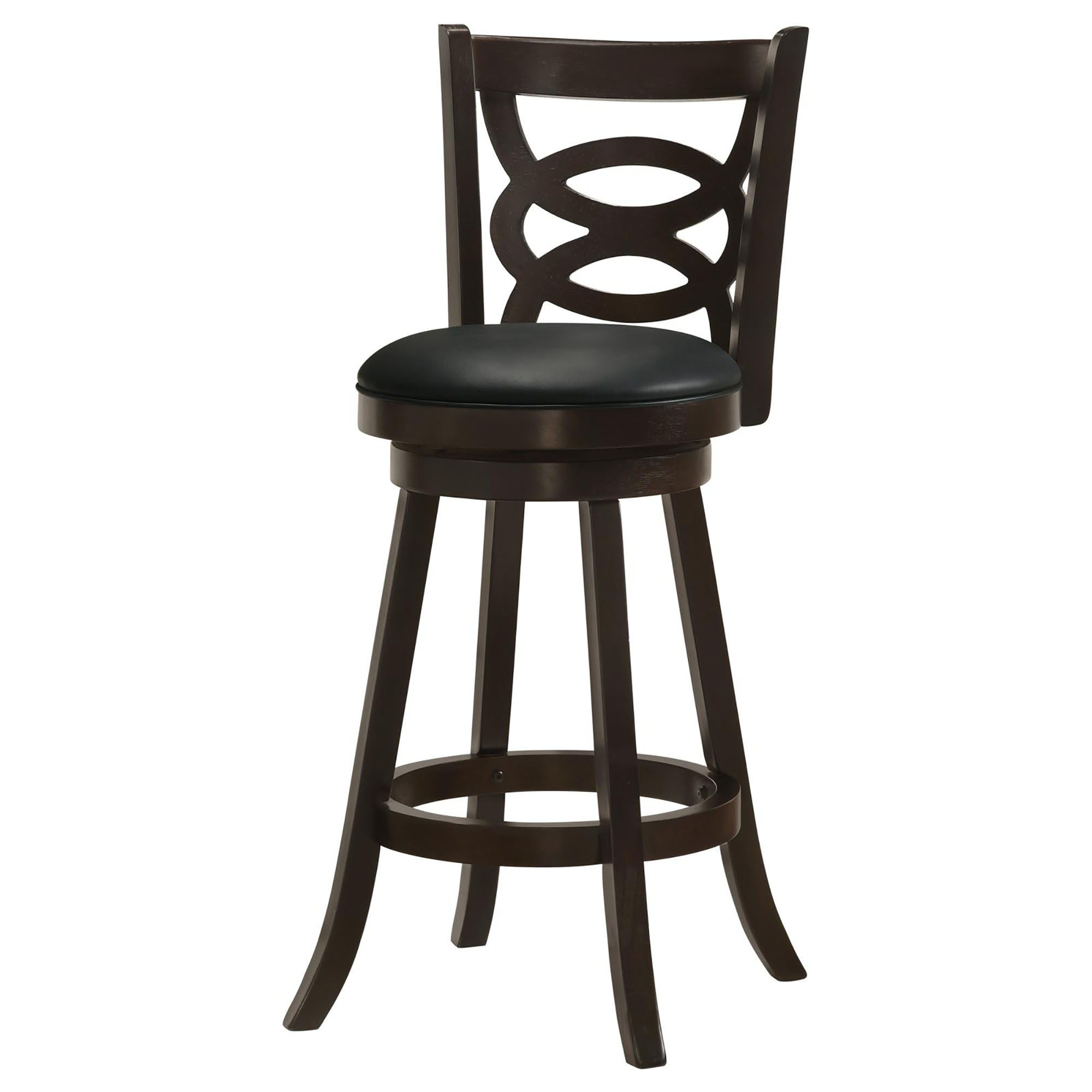 Cappuccino Swivel Bar Height Stool (Set of 2)