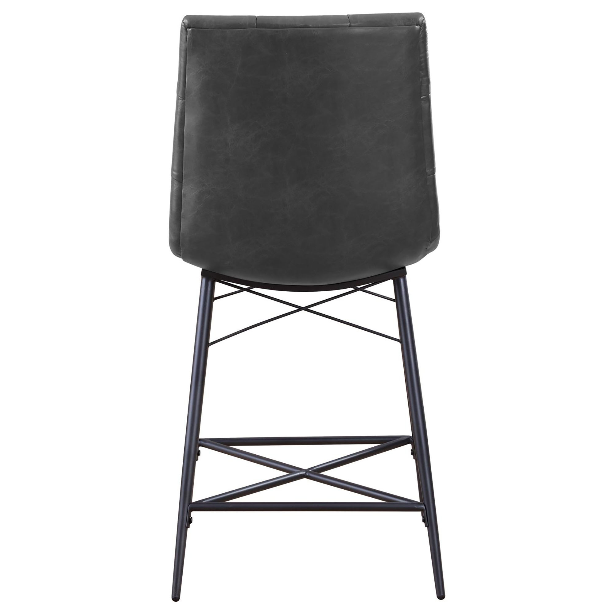 Grey Tufted Counter Height Stools (Set of 2)