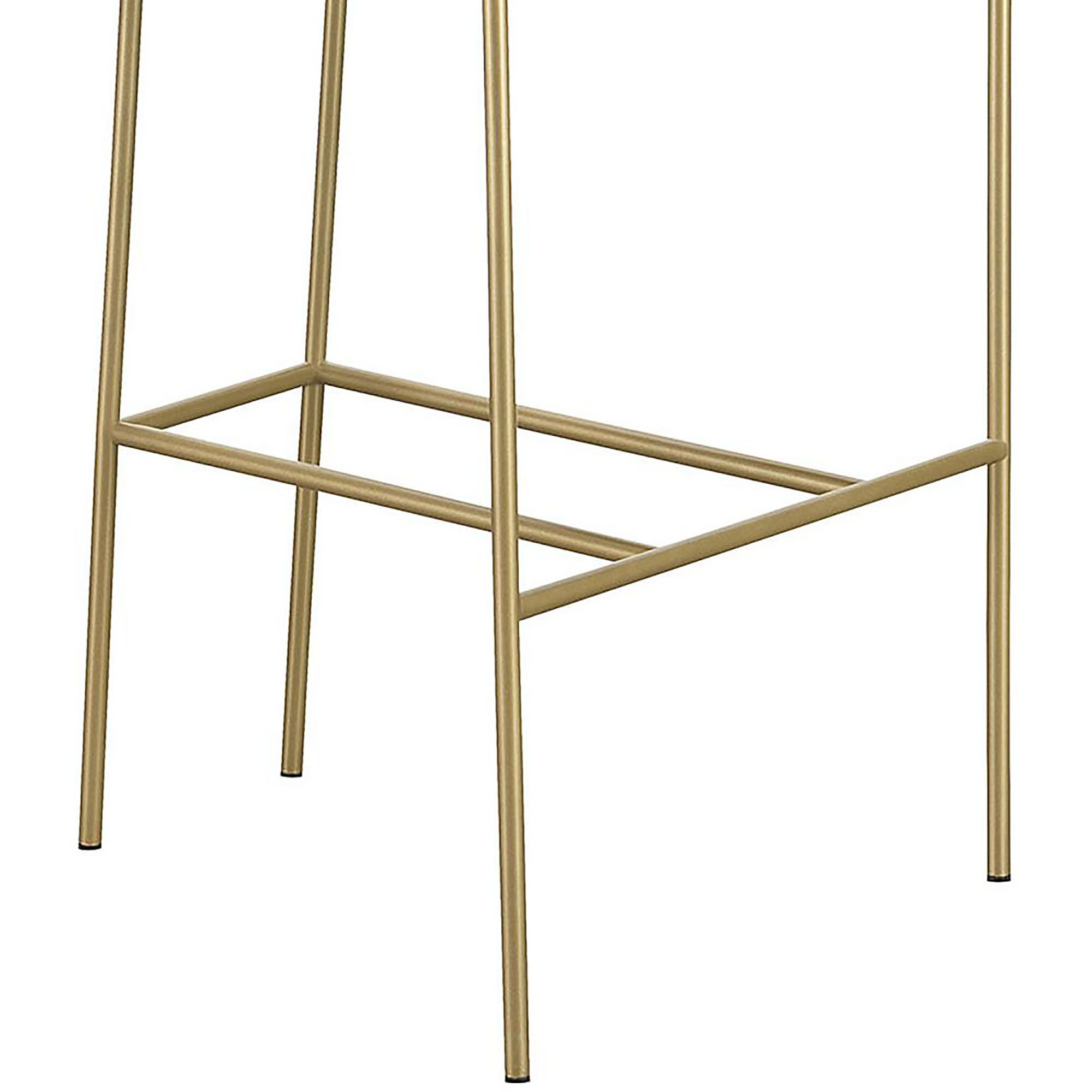 Grey and Gold Low Back Stool