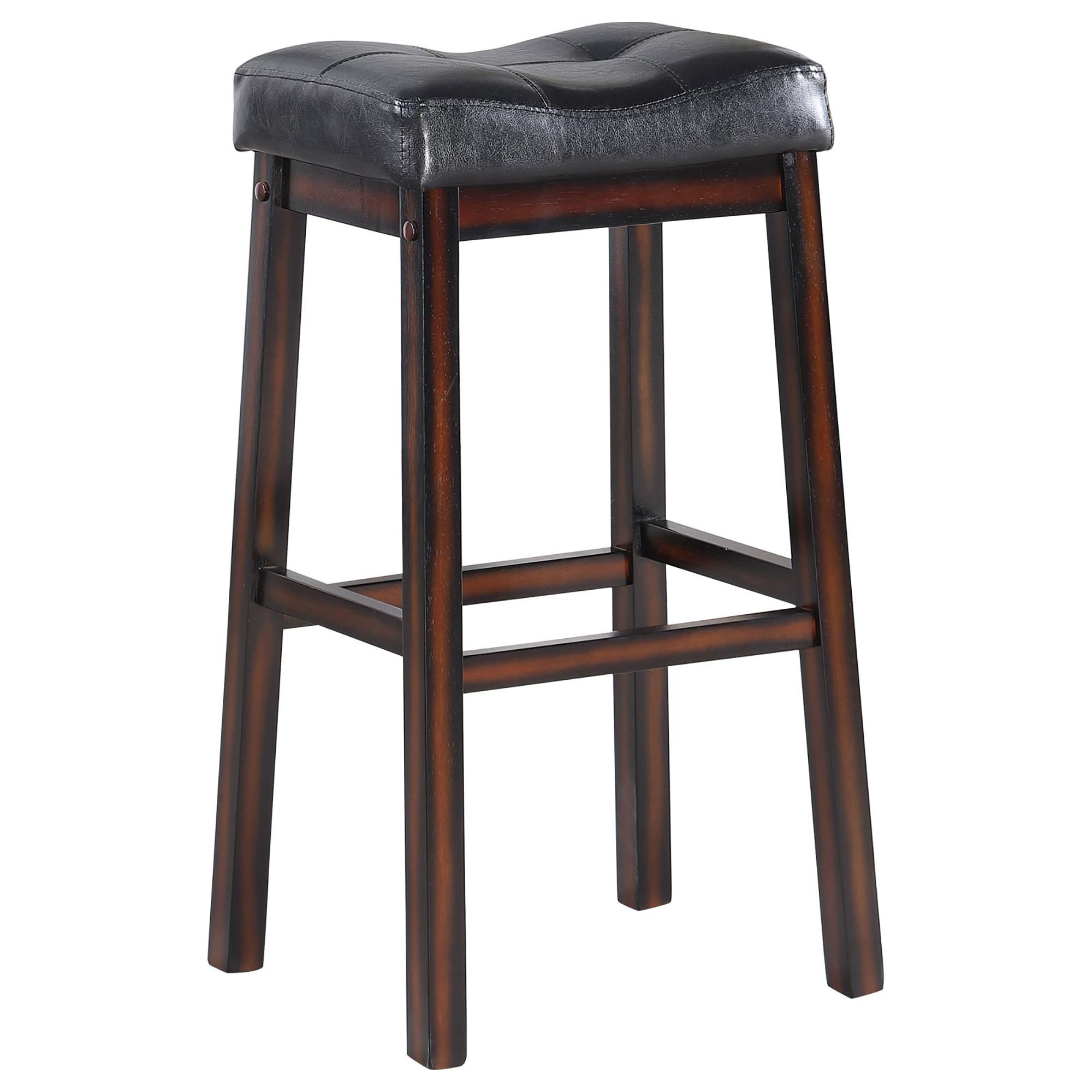 Black and Cappuccino Upholestered Bar Stool (Set of 2)