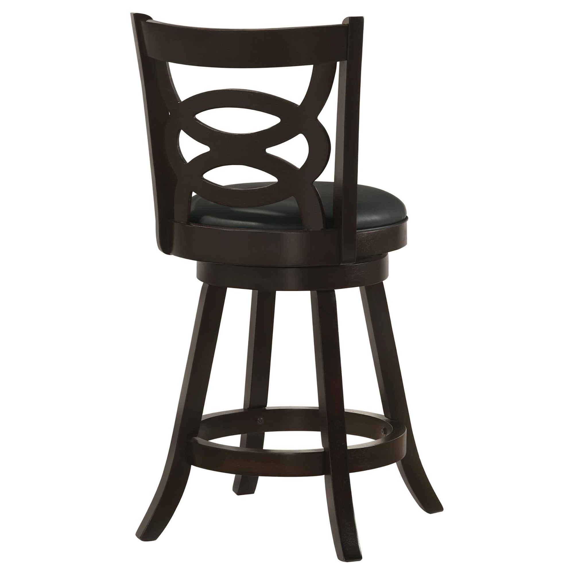 Cappuccino and Black Swivel Counter Height Stool (Set of 2)