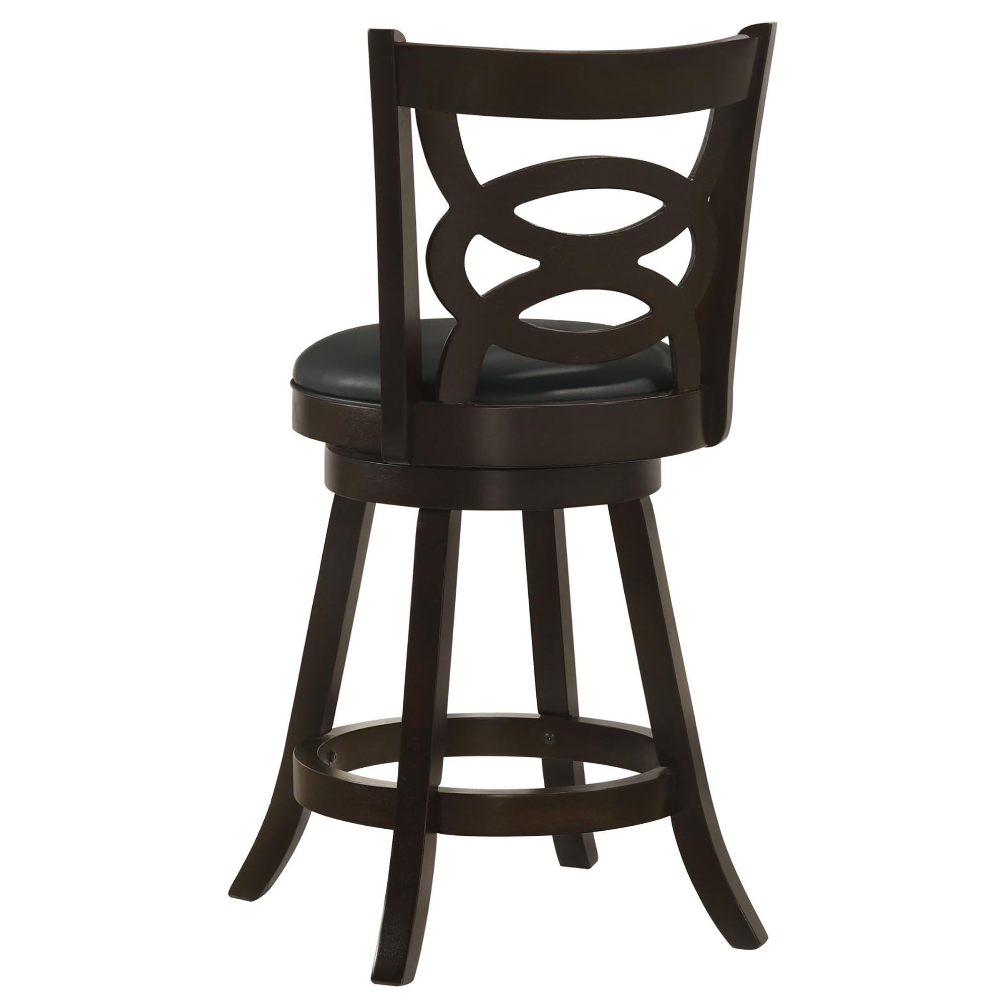 Cappuccino and Black Swivel Counter Height Stool (Set of 2)