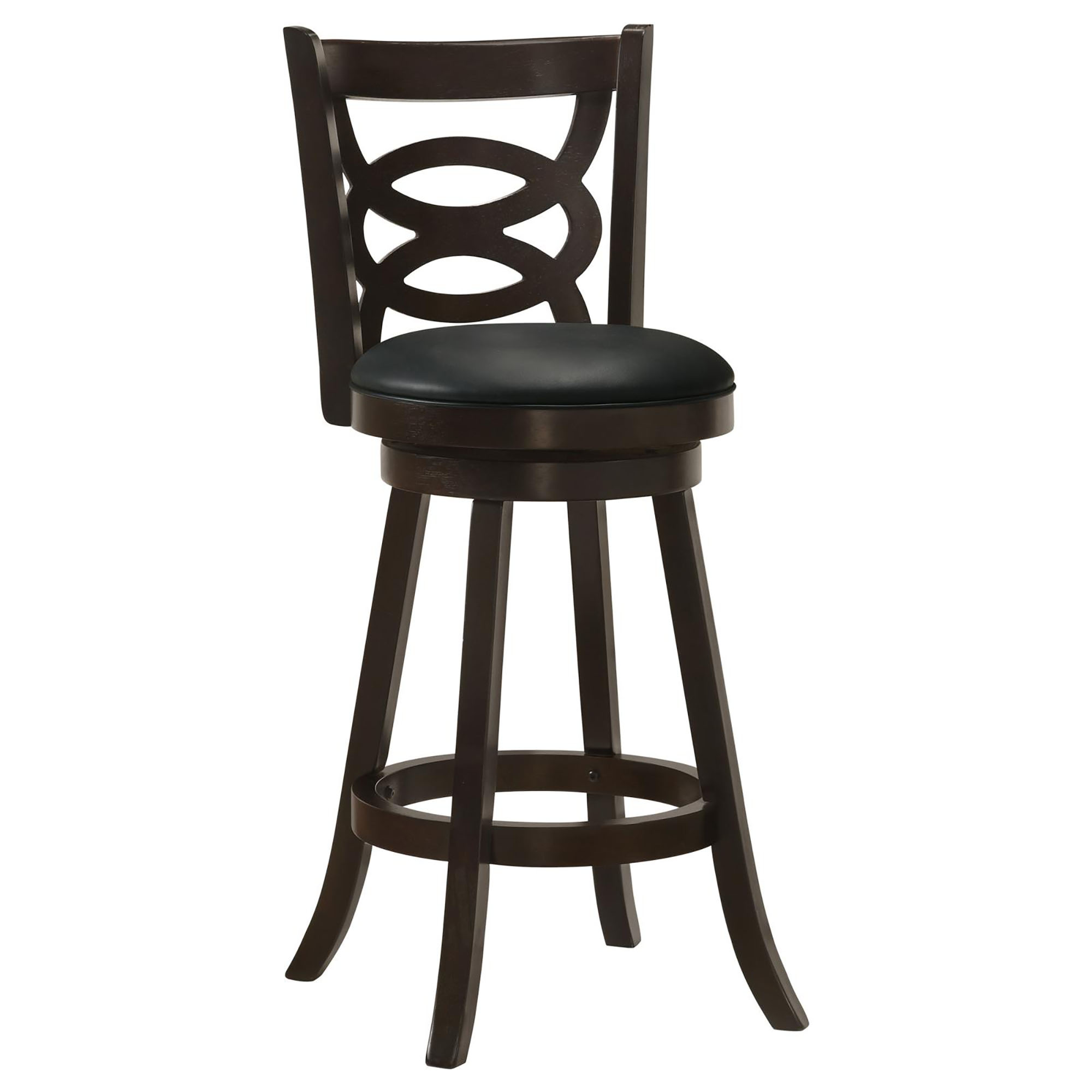 Cappuccino Swivel Bar Height Stool (Set of 2)