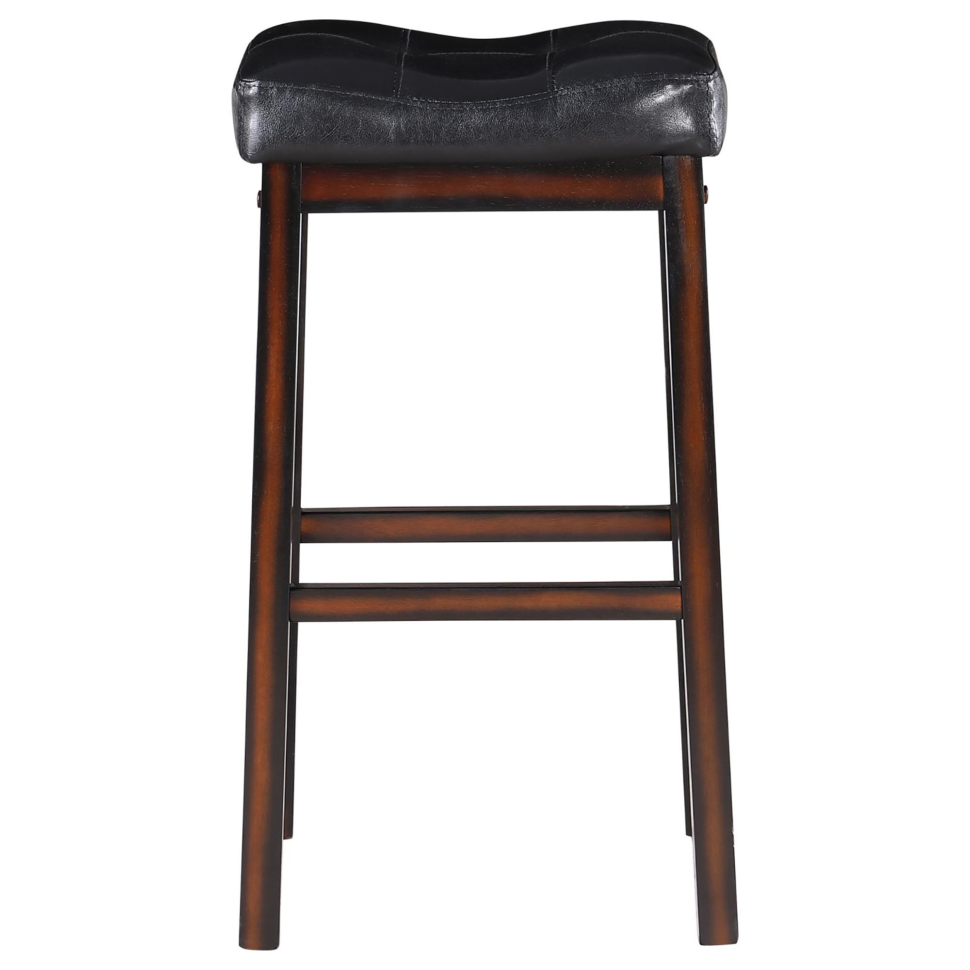 Black and Cappuccino Upholestered Bar Stool (Set of 2)