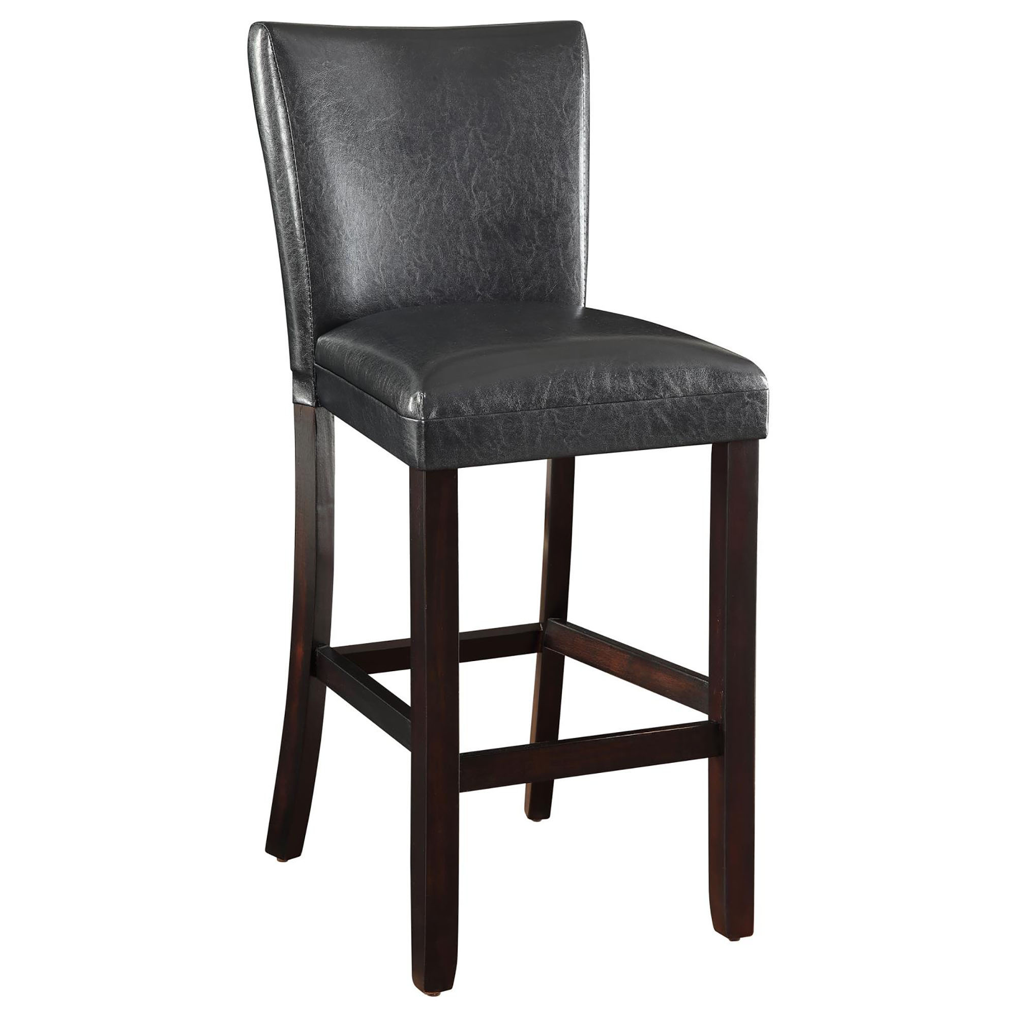 Cappuccino and Black Bar Height Stool (Set of 2)