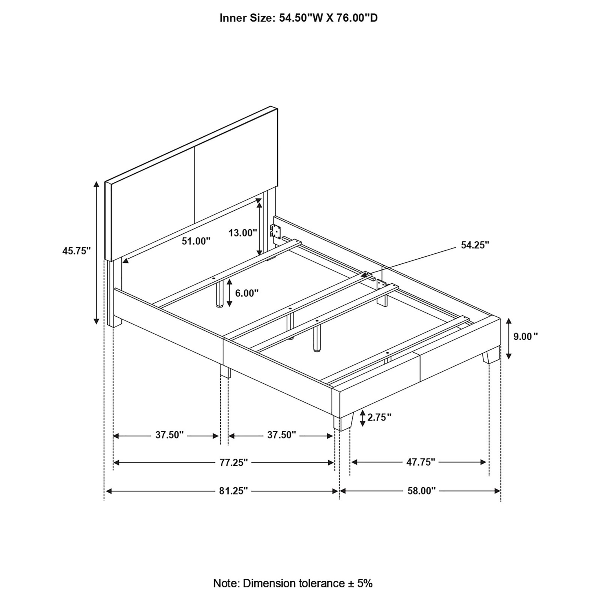 Brown Full Panel Bed