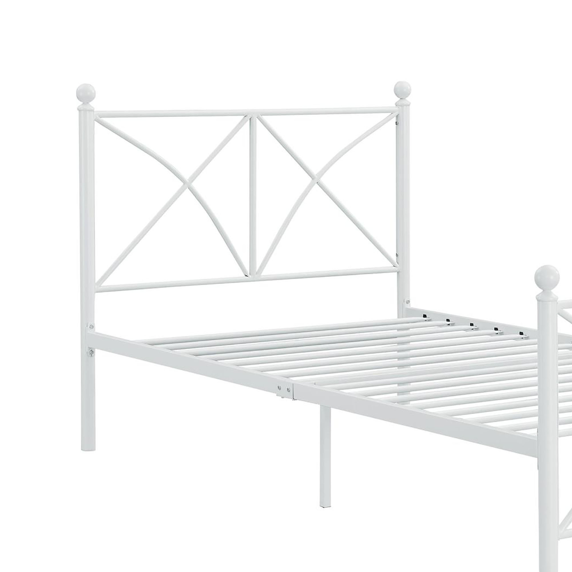 White Twin Platform Bed