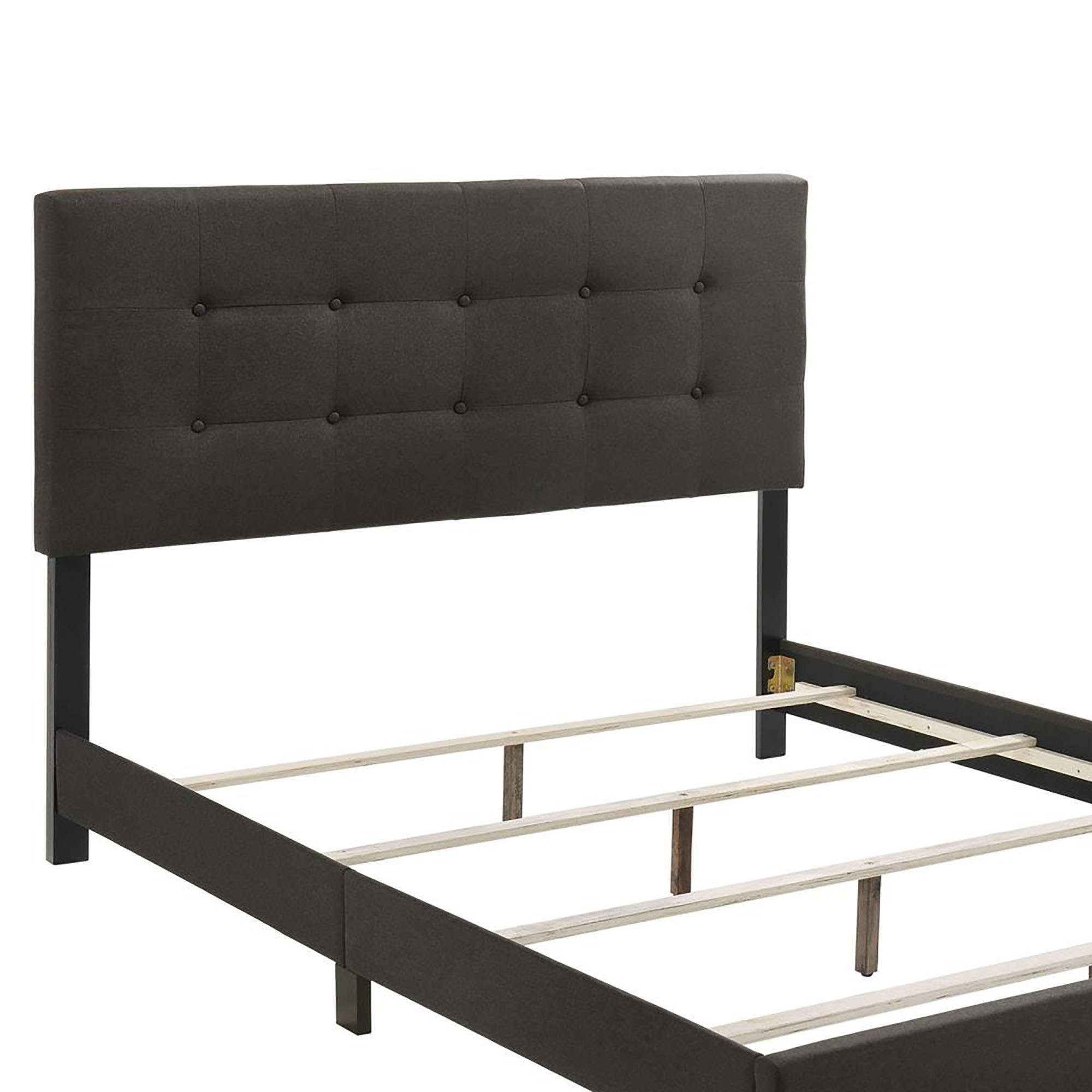 Charcoal Tufted Full Panel Bed