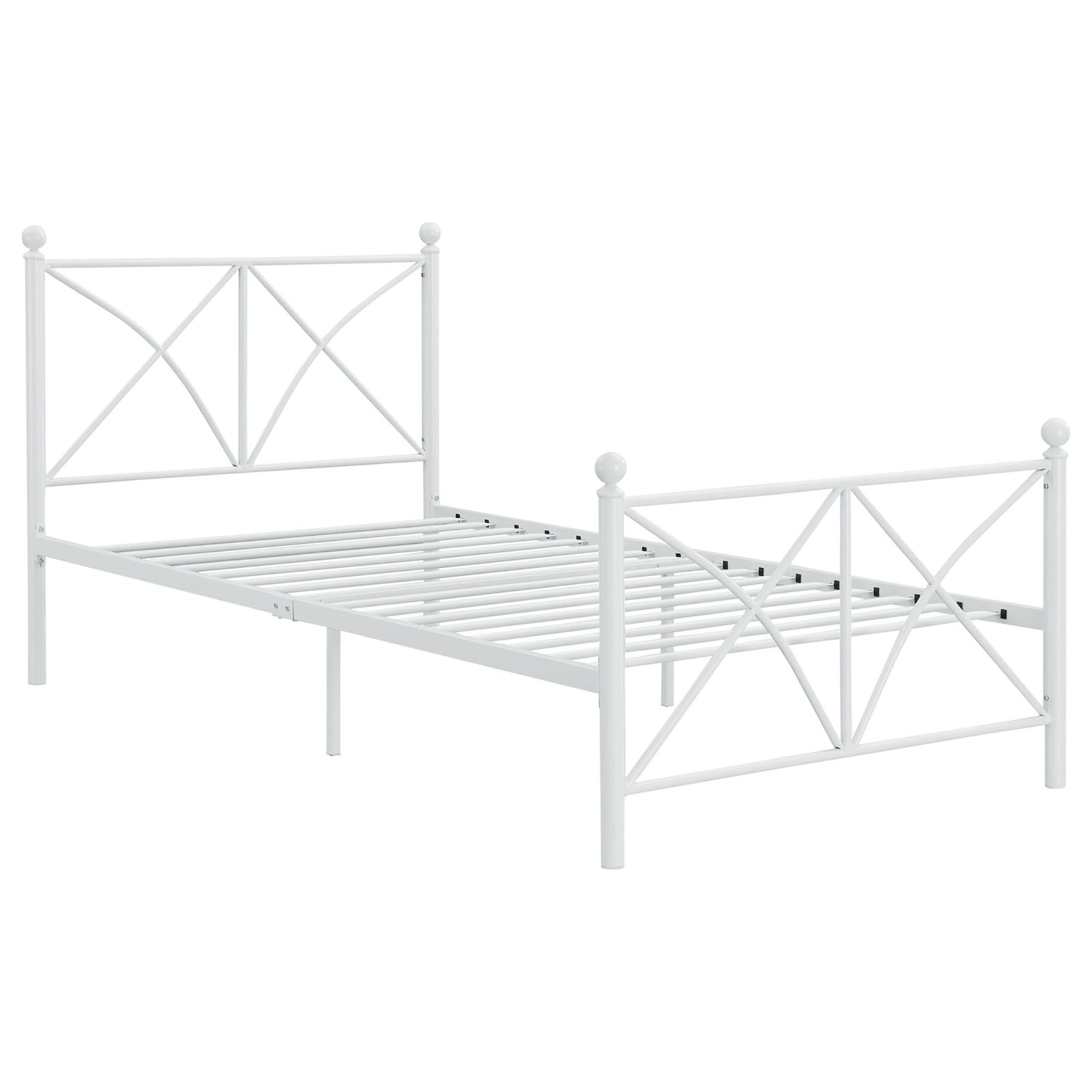 White Twin Platform Bed