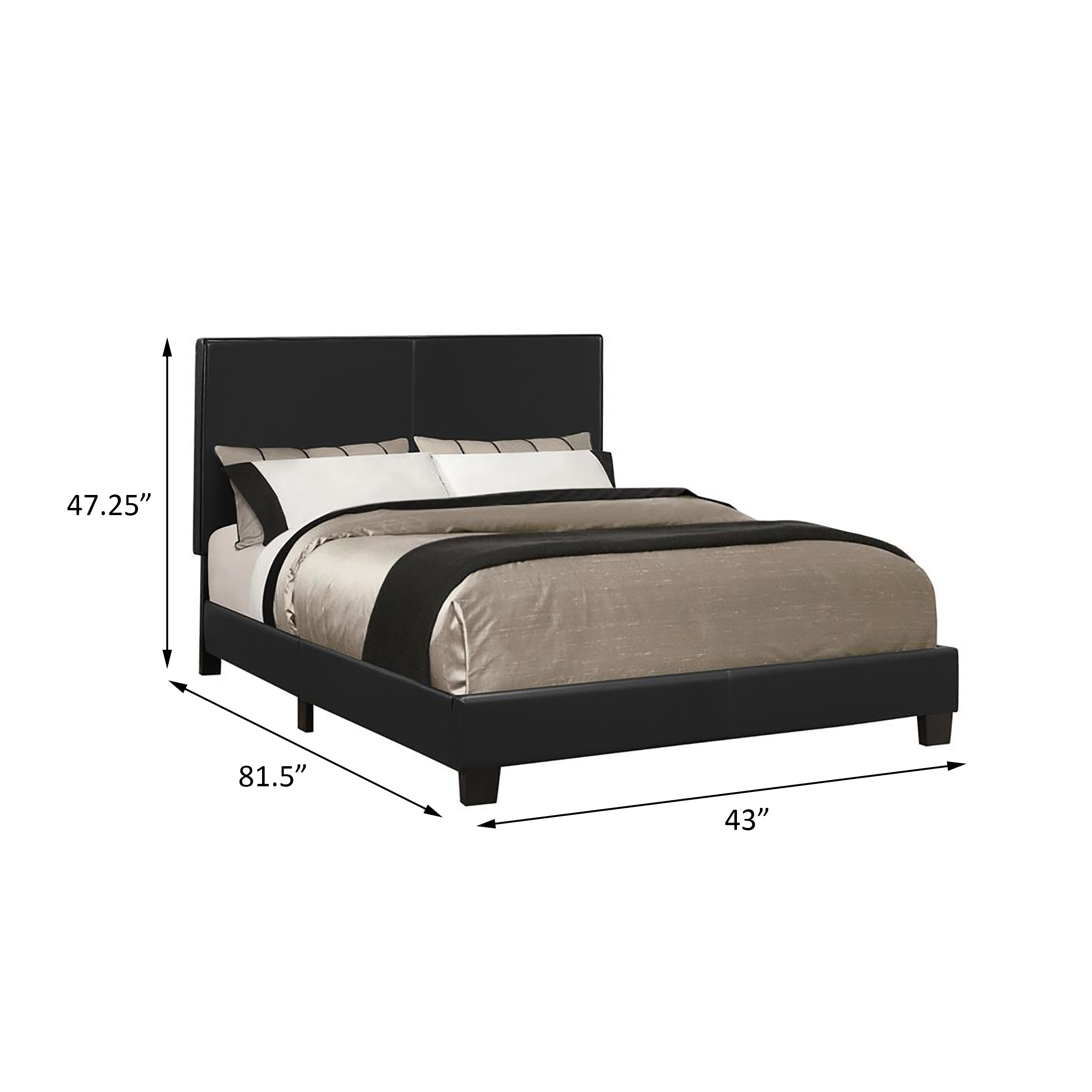 Black Platform Twin Bed