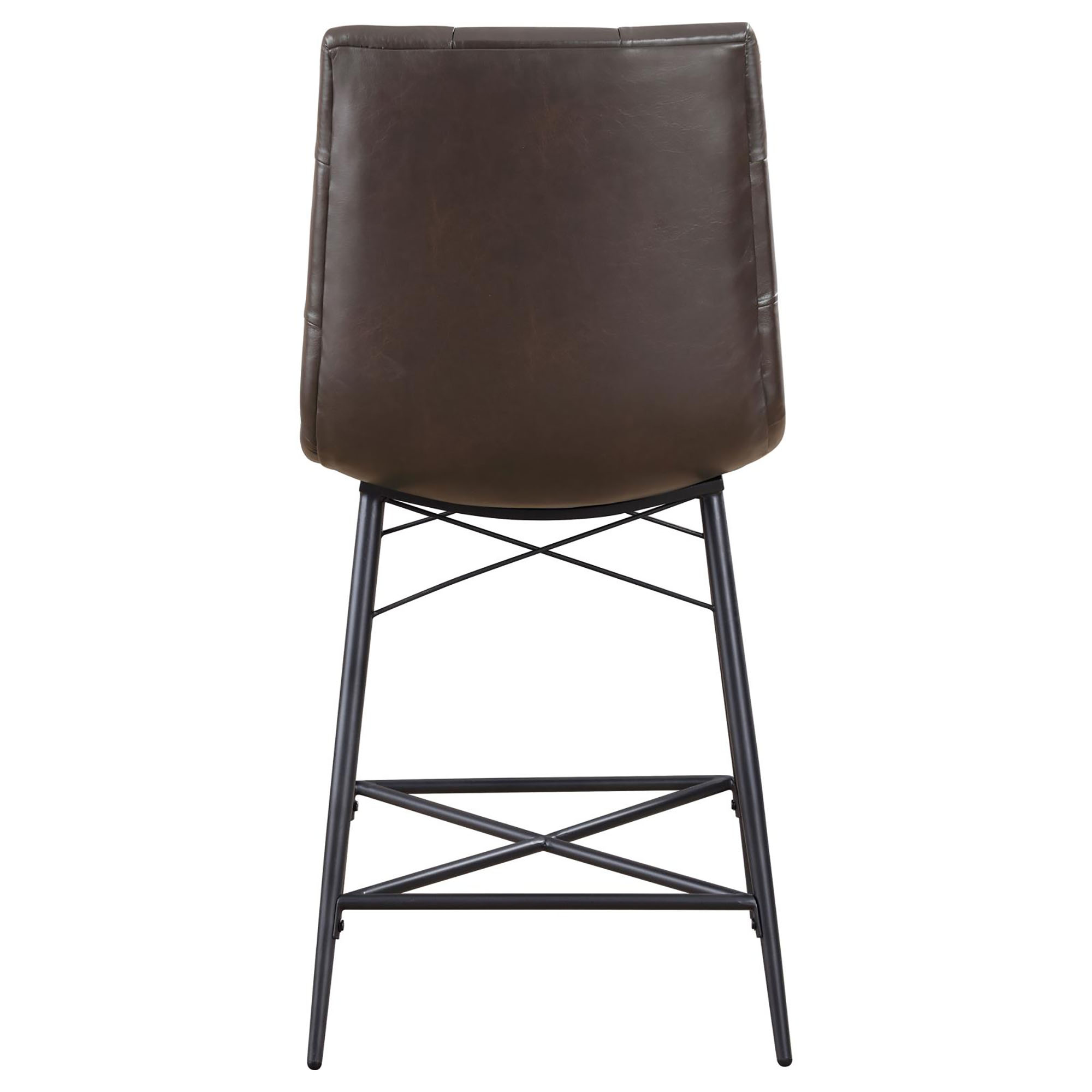 Brown Tufted Counter Height Stool (Set of 2)