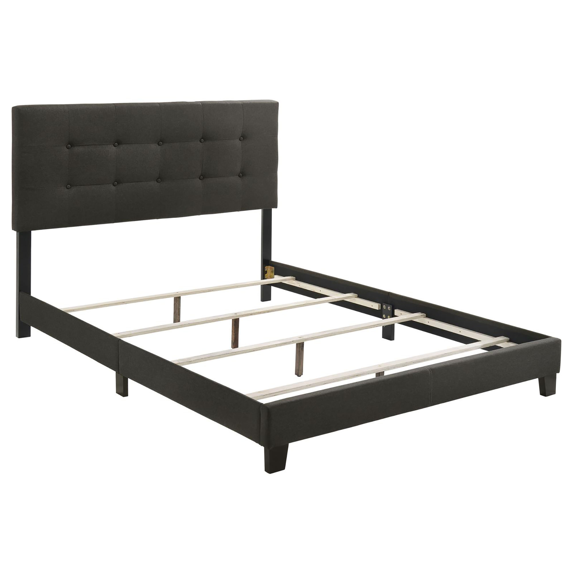 Charcoal Tufted Full Panel Bed