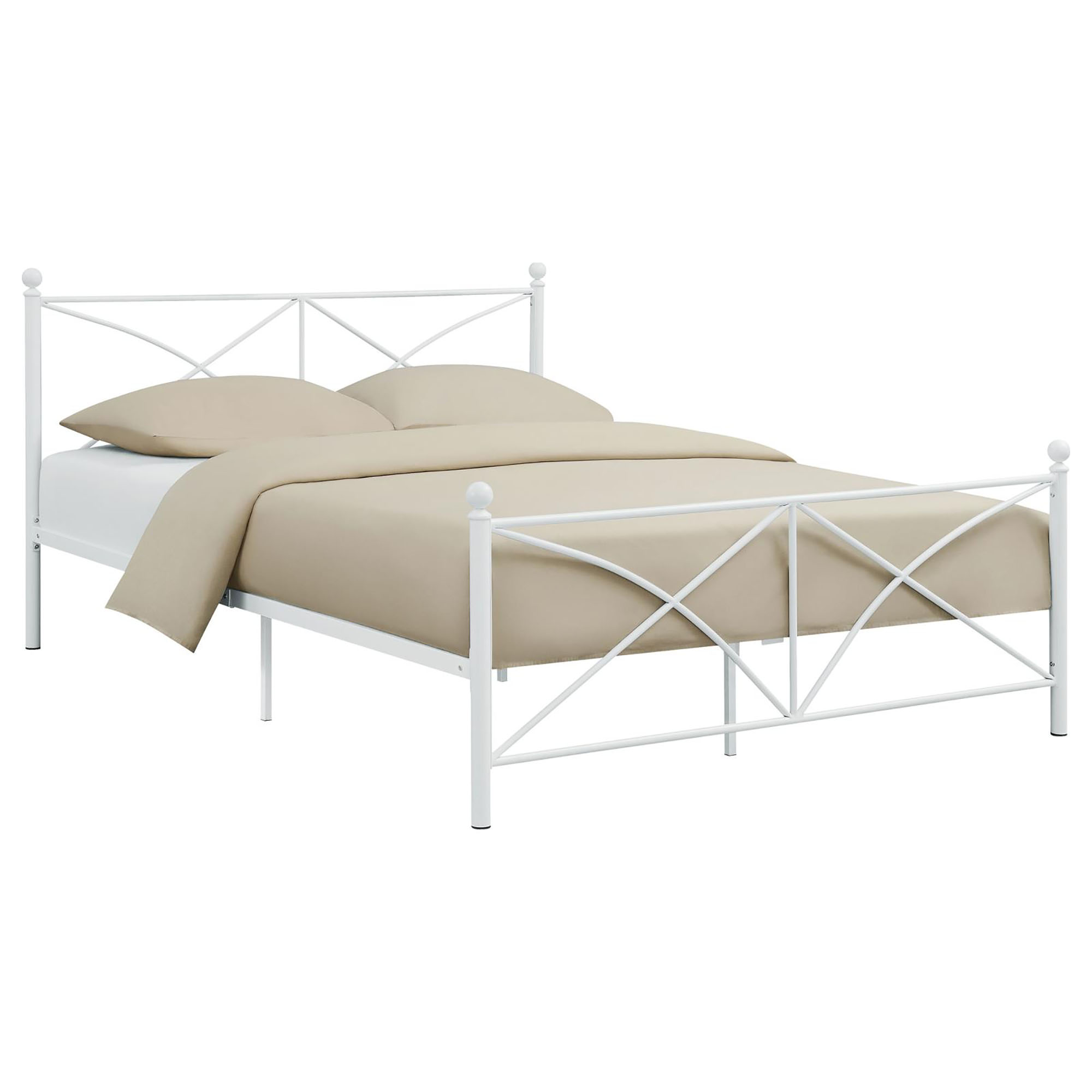 White Queen Platform Bed