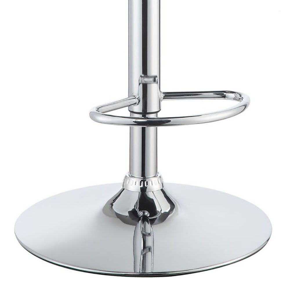 Grey and Chrome Adjustable Bar Stool