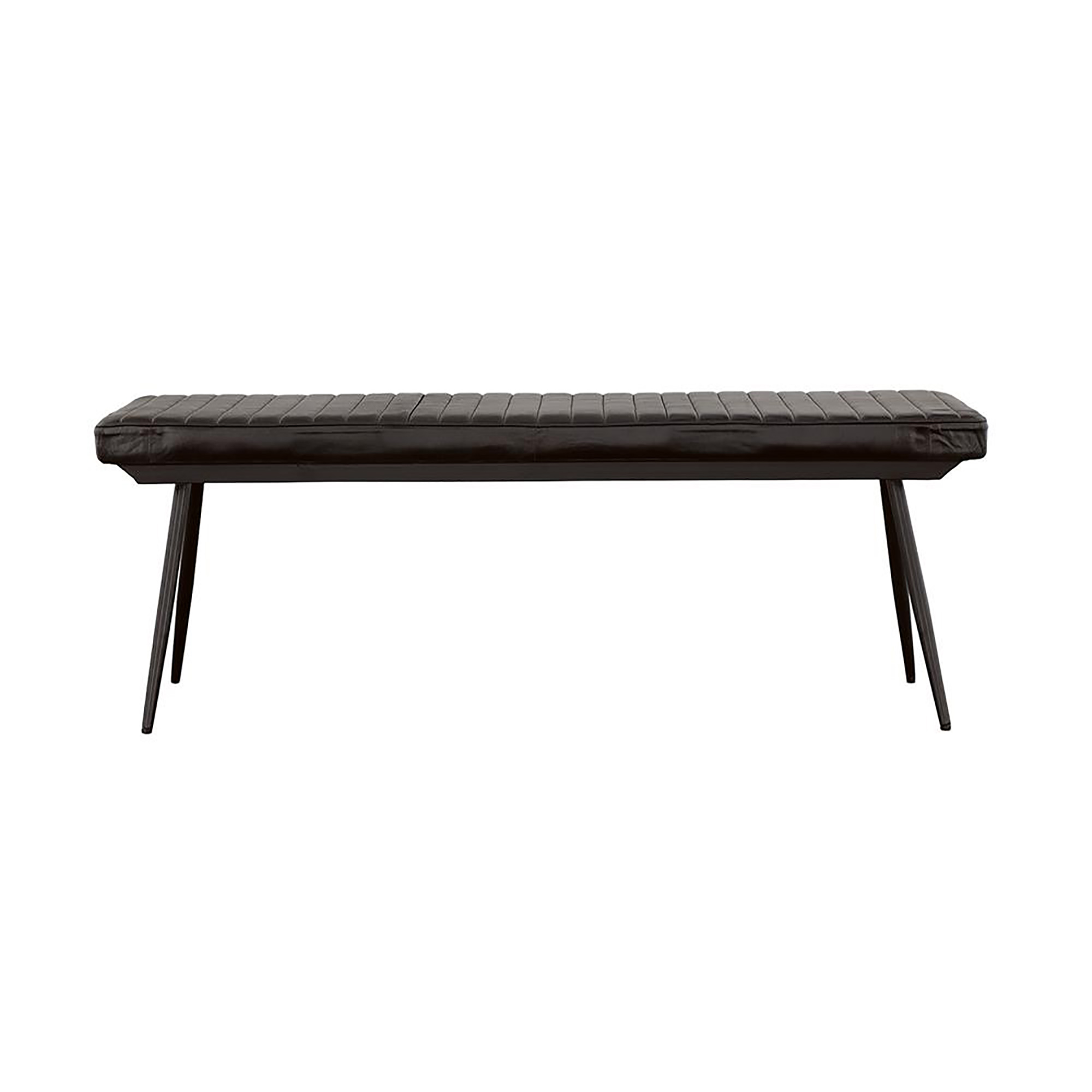 Espresso and Black Tufted Cushion Side Bench