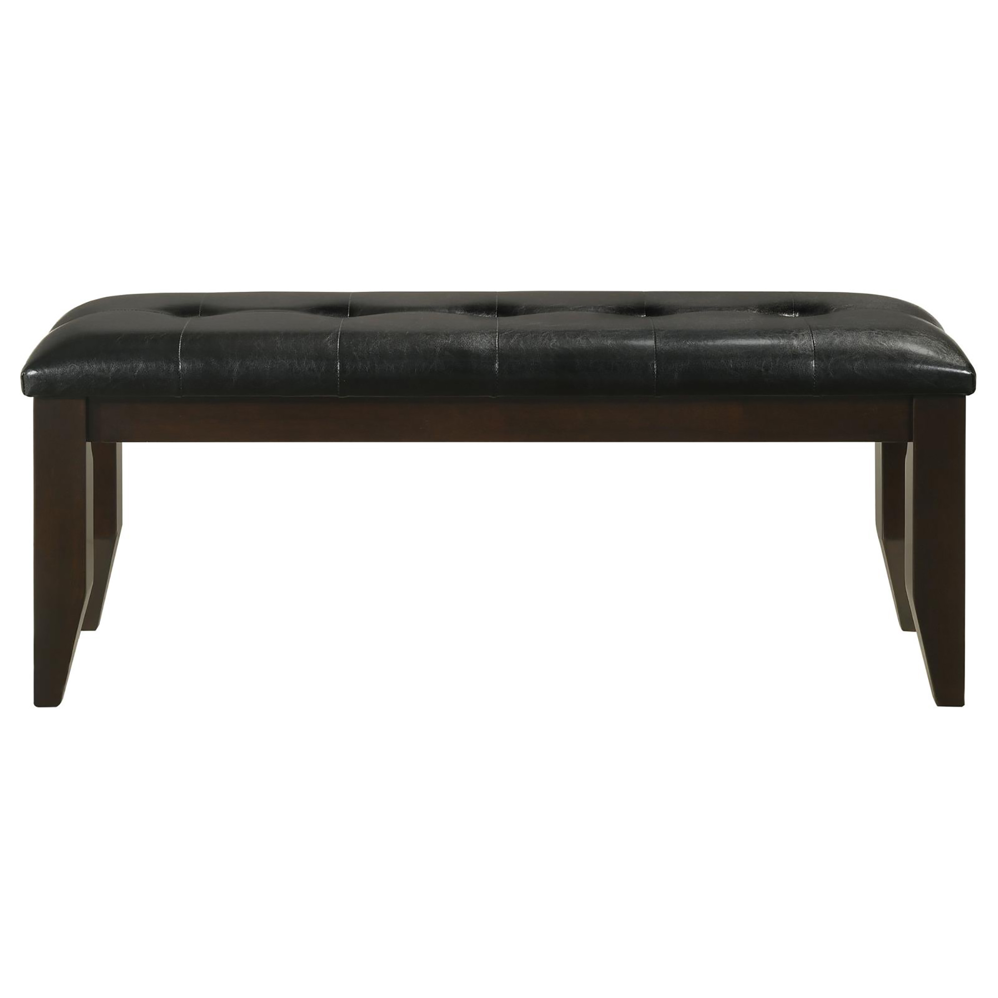 Cappuccino and Black Upholestered Dining Bench